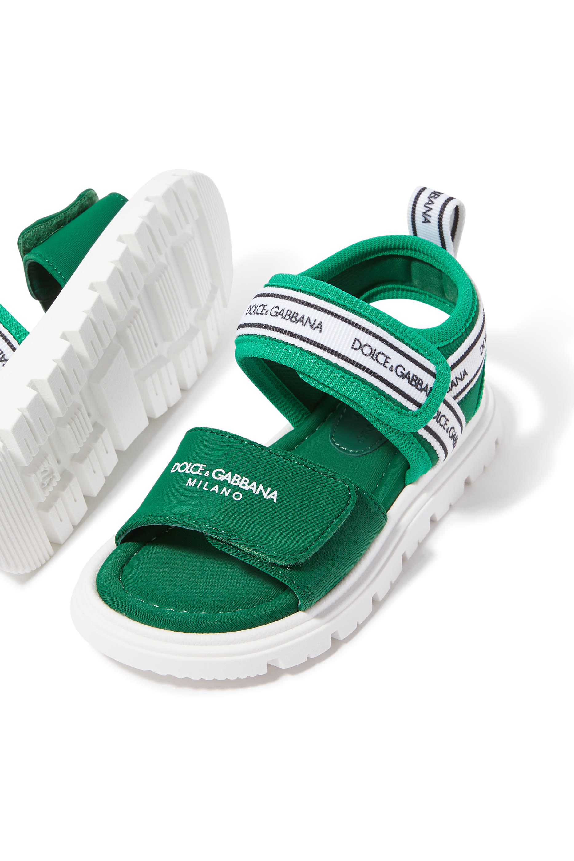 Kids Rubberized 3D Logo-Print Sandals