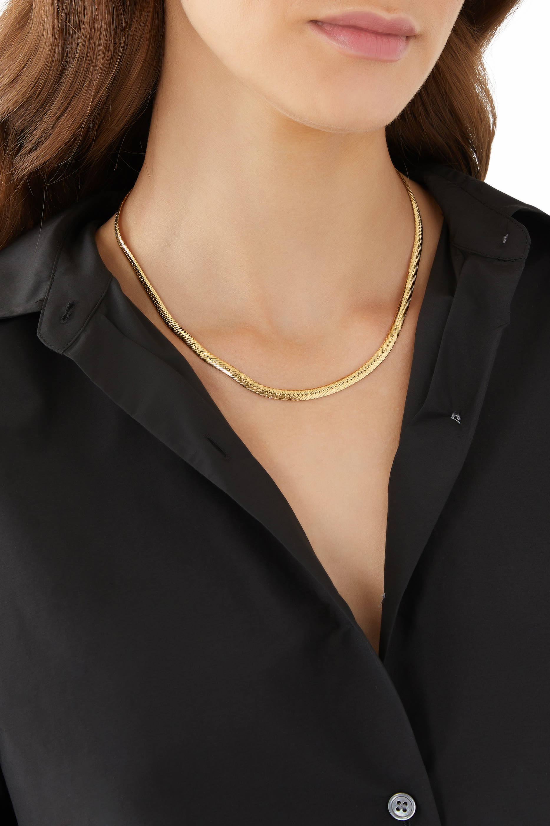 Camail Chain Necklace, 18k Recycled Gold-Plated on Brass