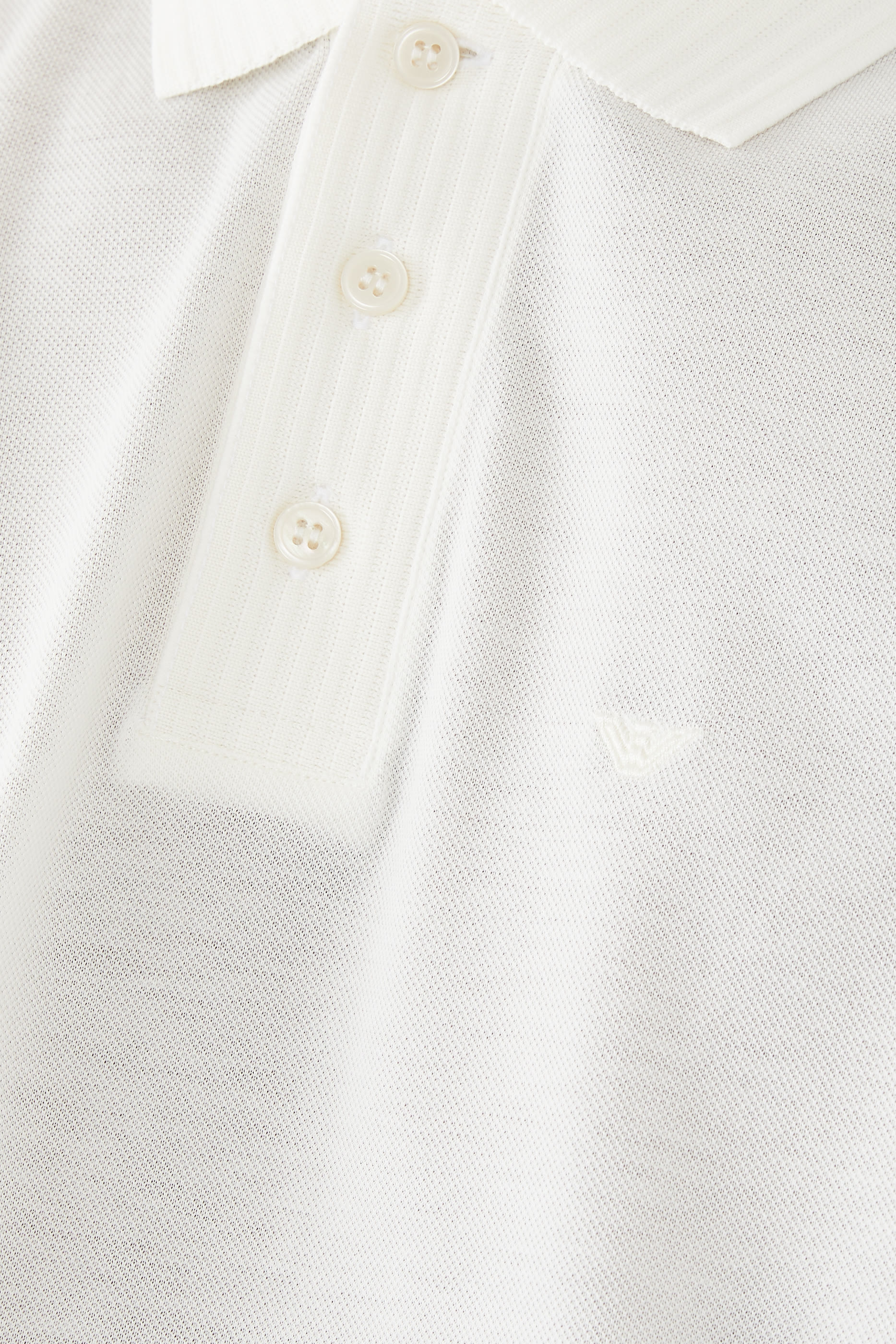 Micro Eagle Logo Cotton Polo Shirt