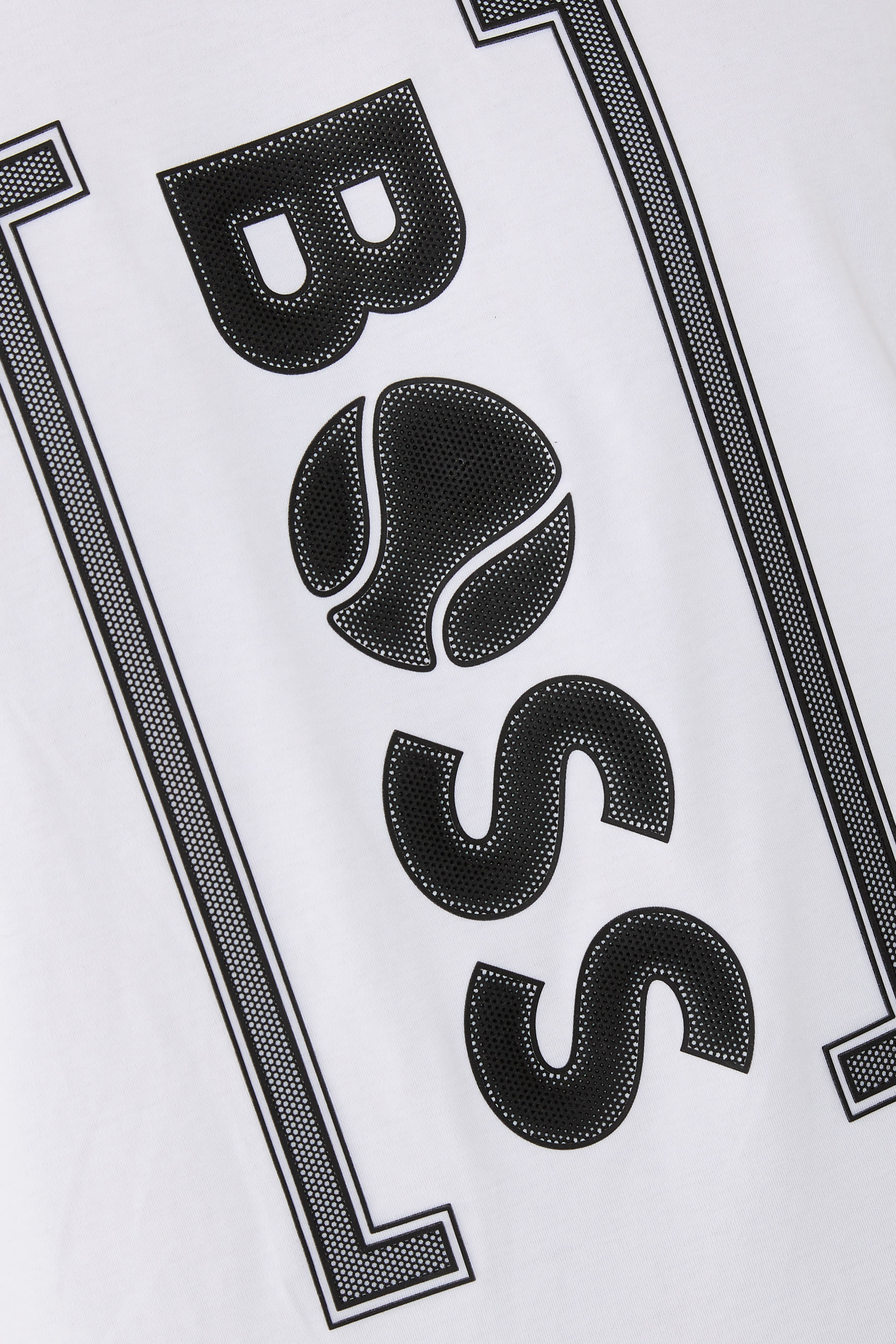 Tennis-Inspired Mesh-Print Logo Relaxed-Fit T-Shirt