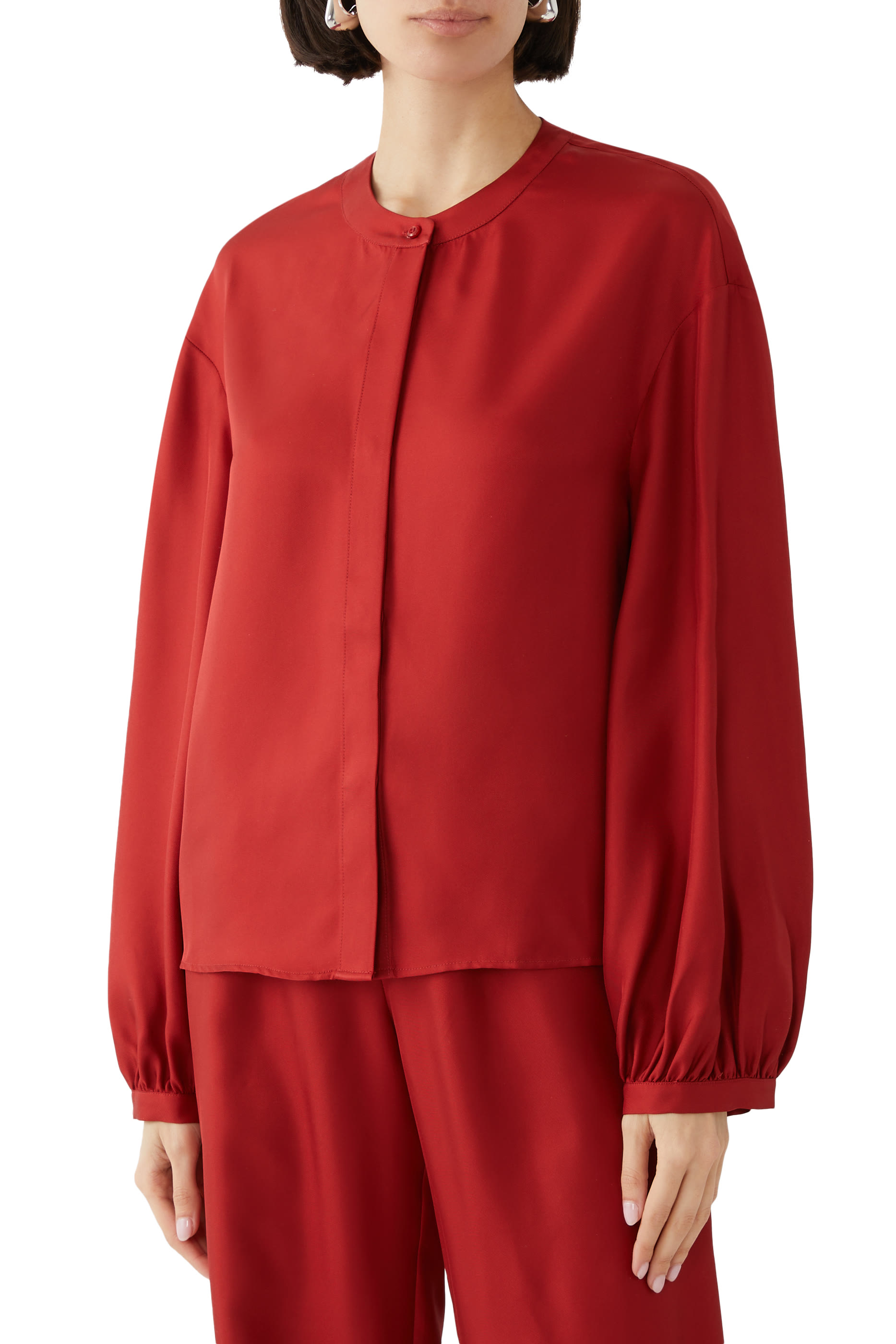 Lea Silk Twill Voluminous Blouse
