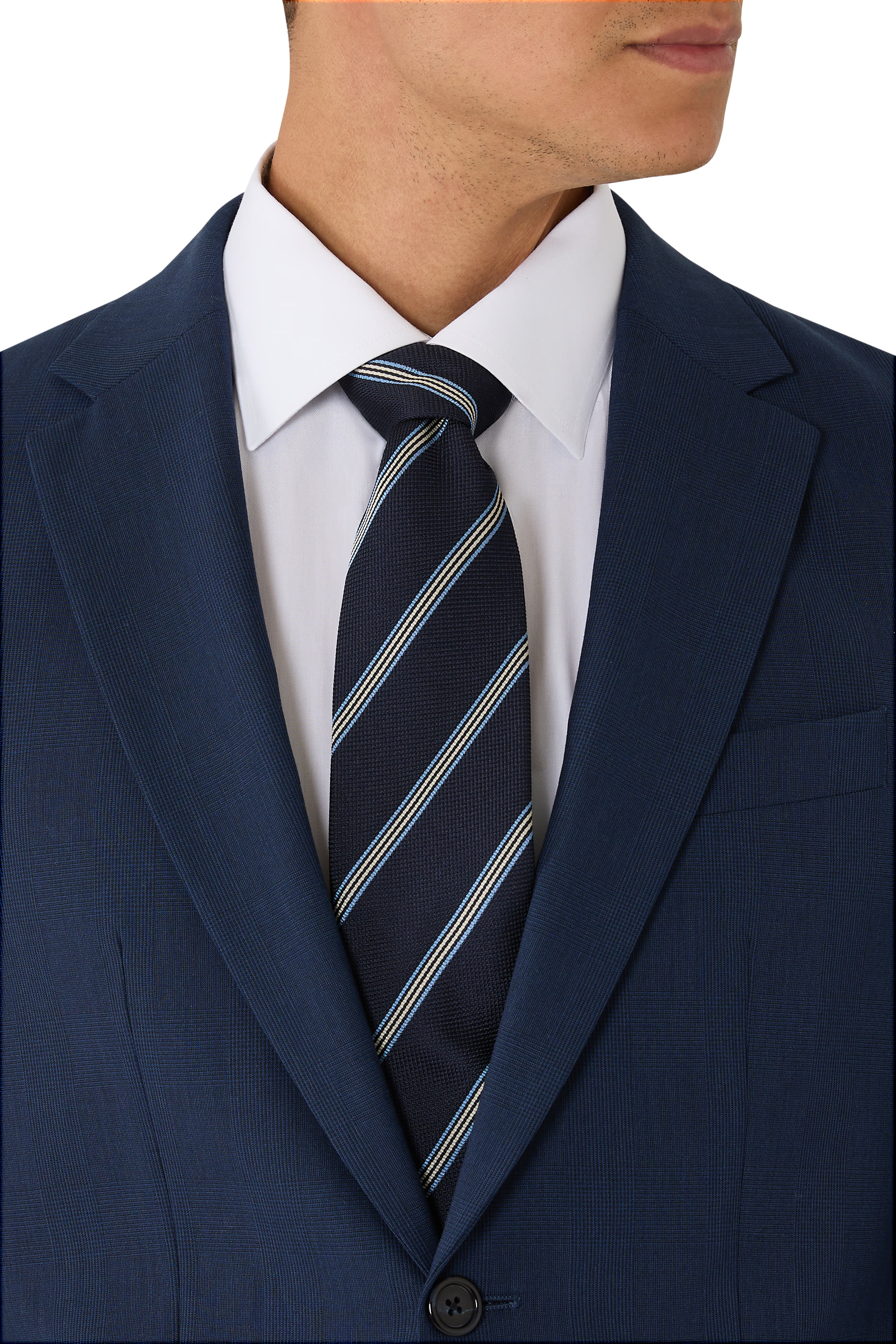 Striped Woven Silk Tie