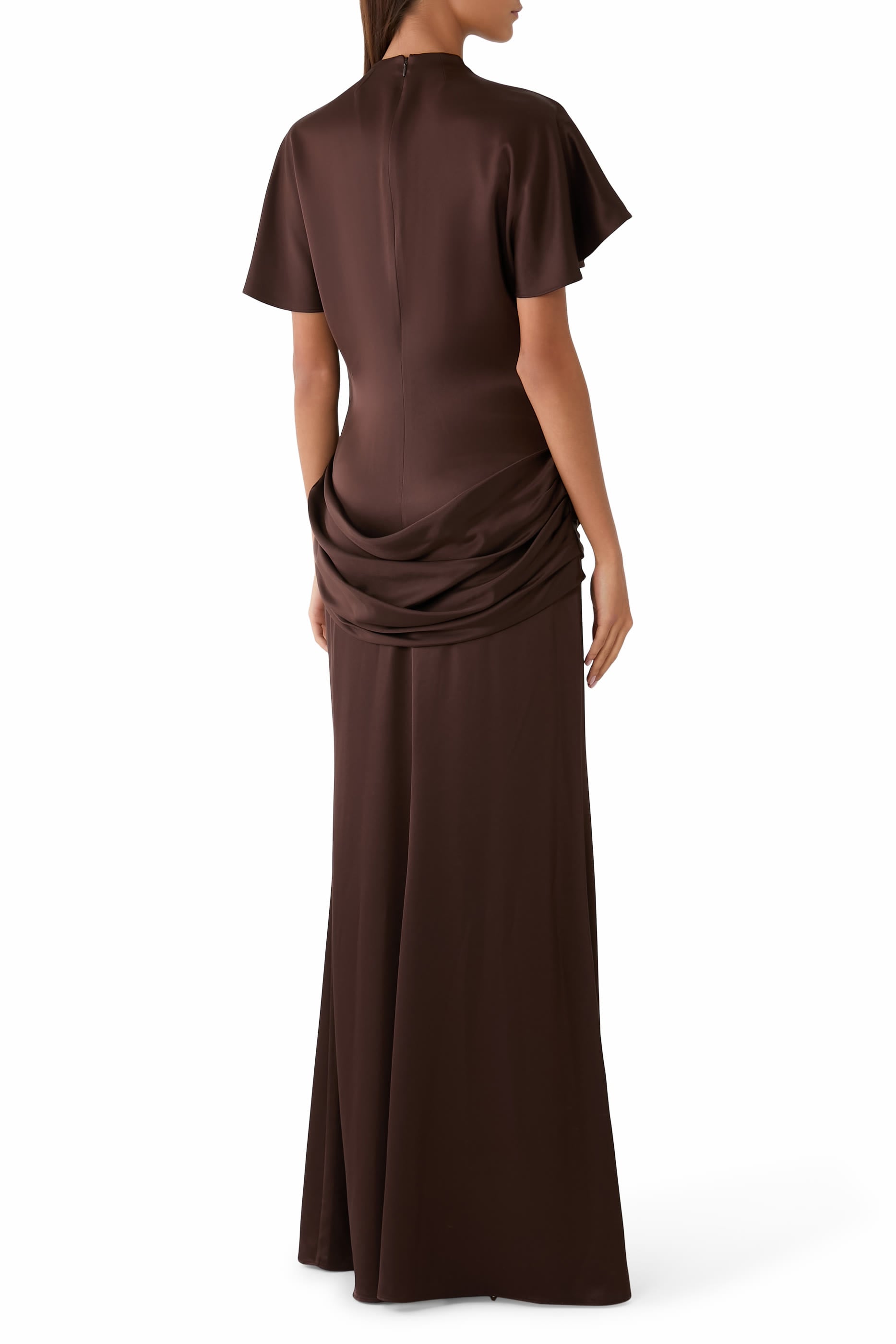 Myra Maxi Dress in Double Satin