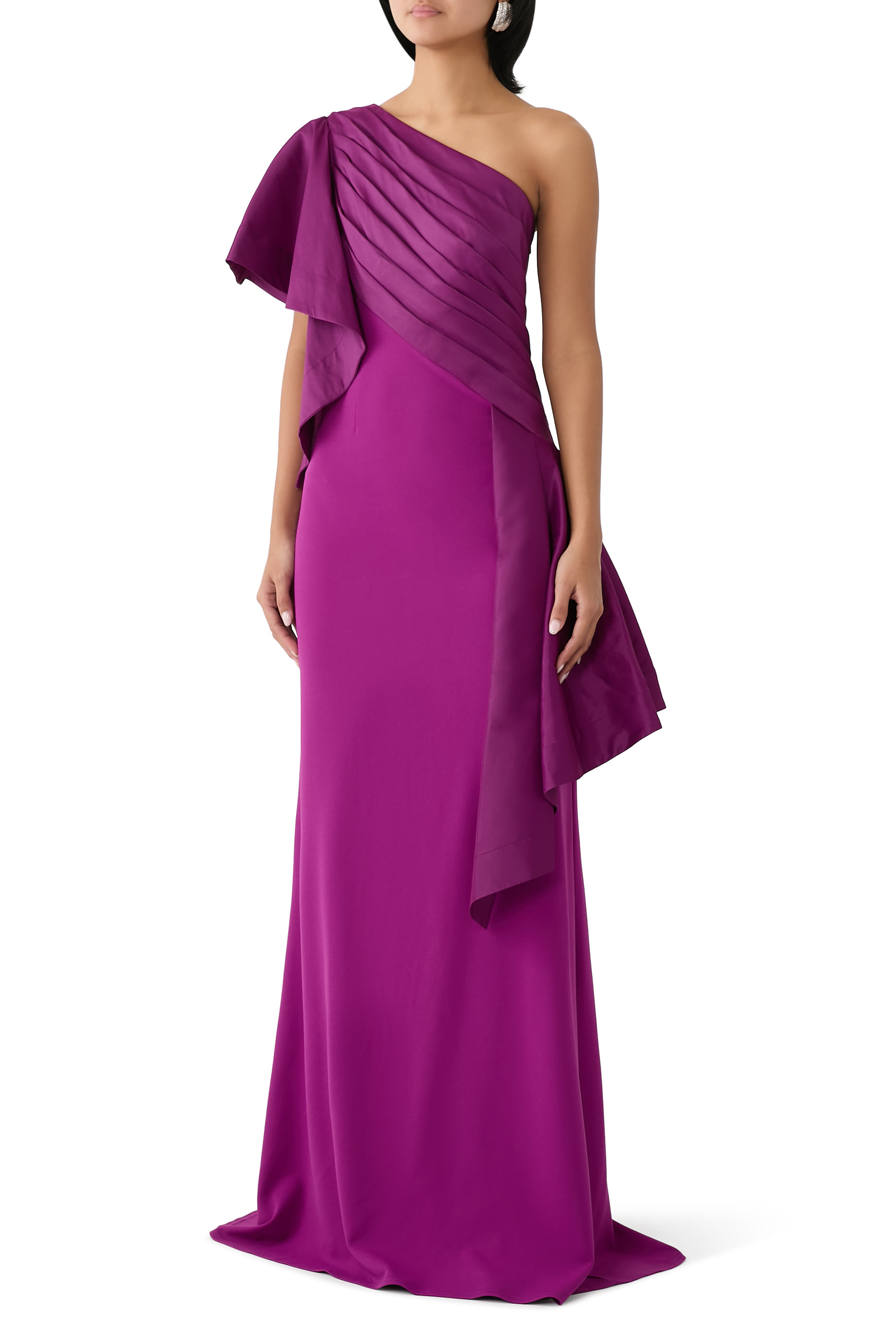 Santa Fe Draped Flounce Gown