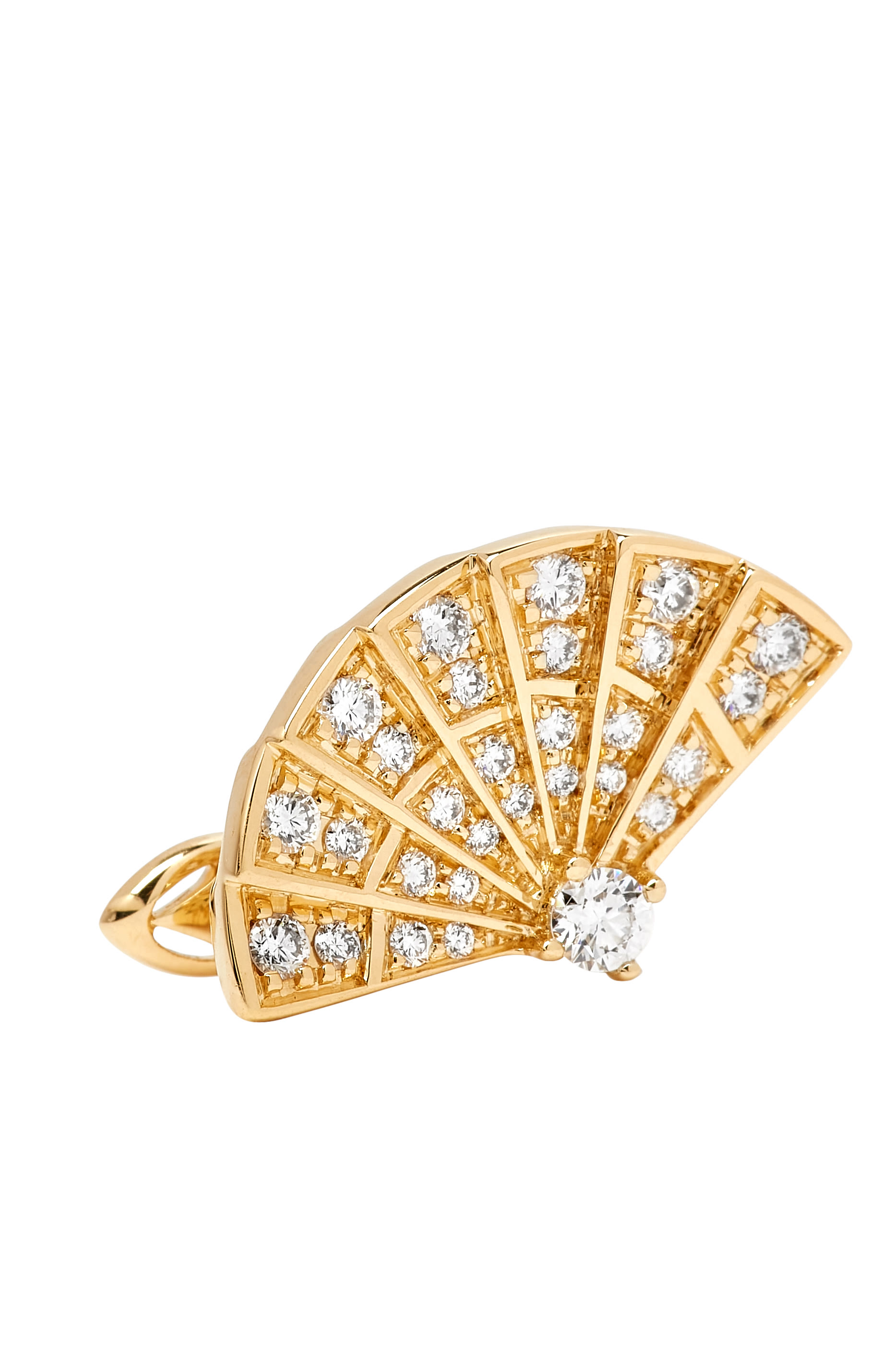 Fanfare Symphony Mini Icons Earrings, Yellow Gold & Diamonds