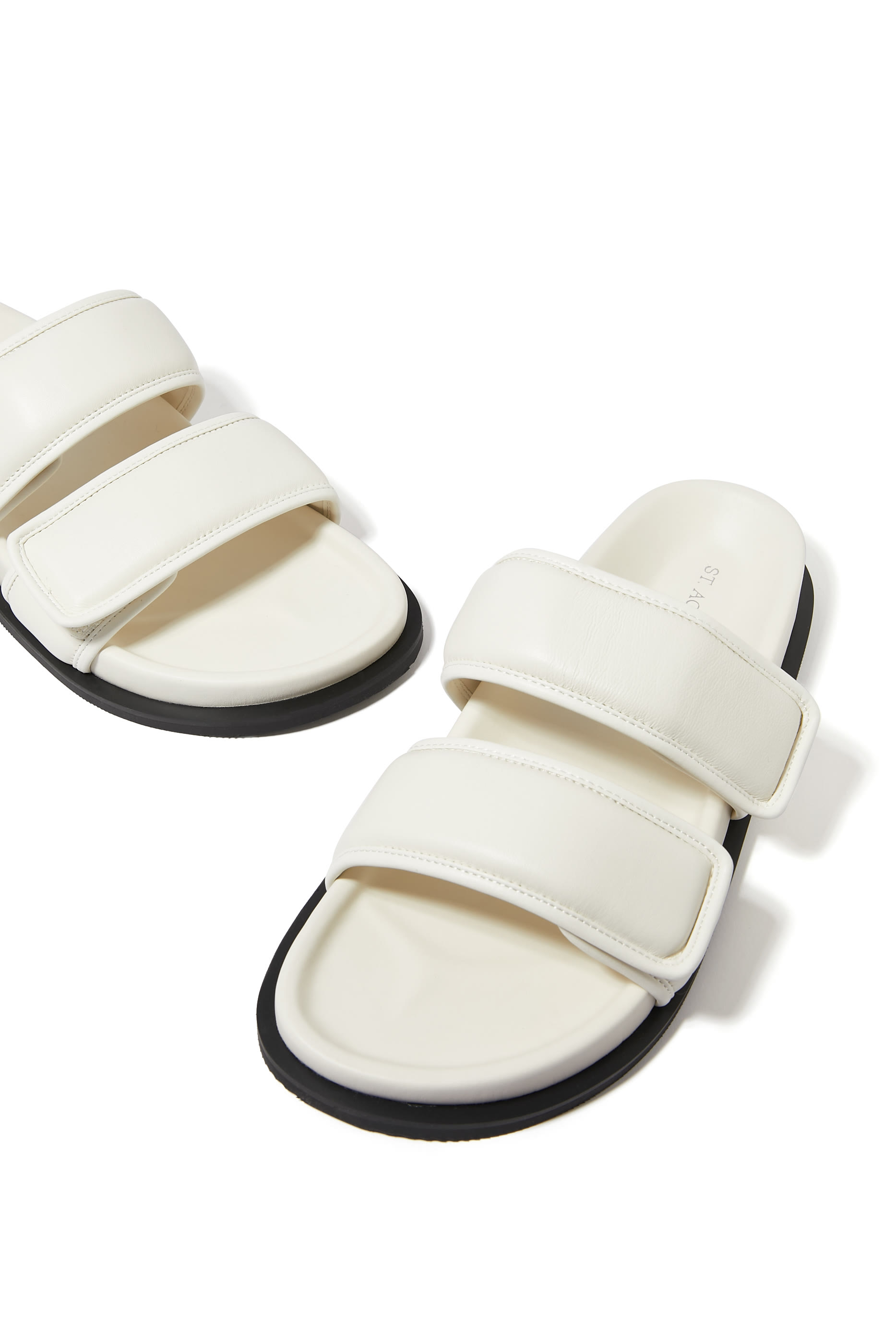 Quilted Leather Slides