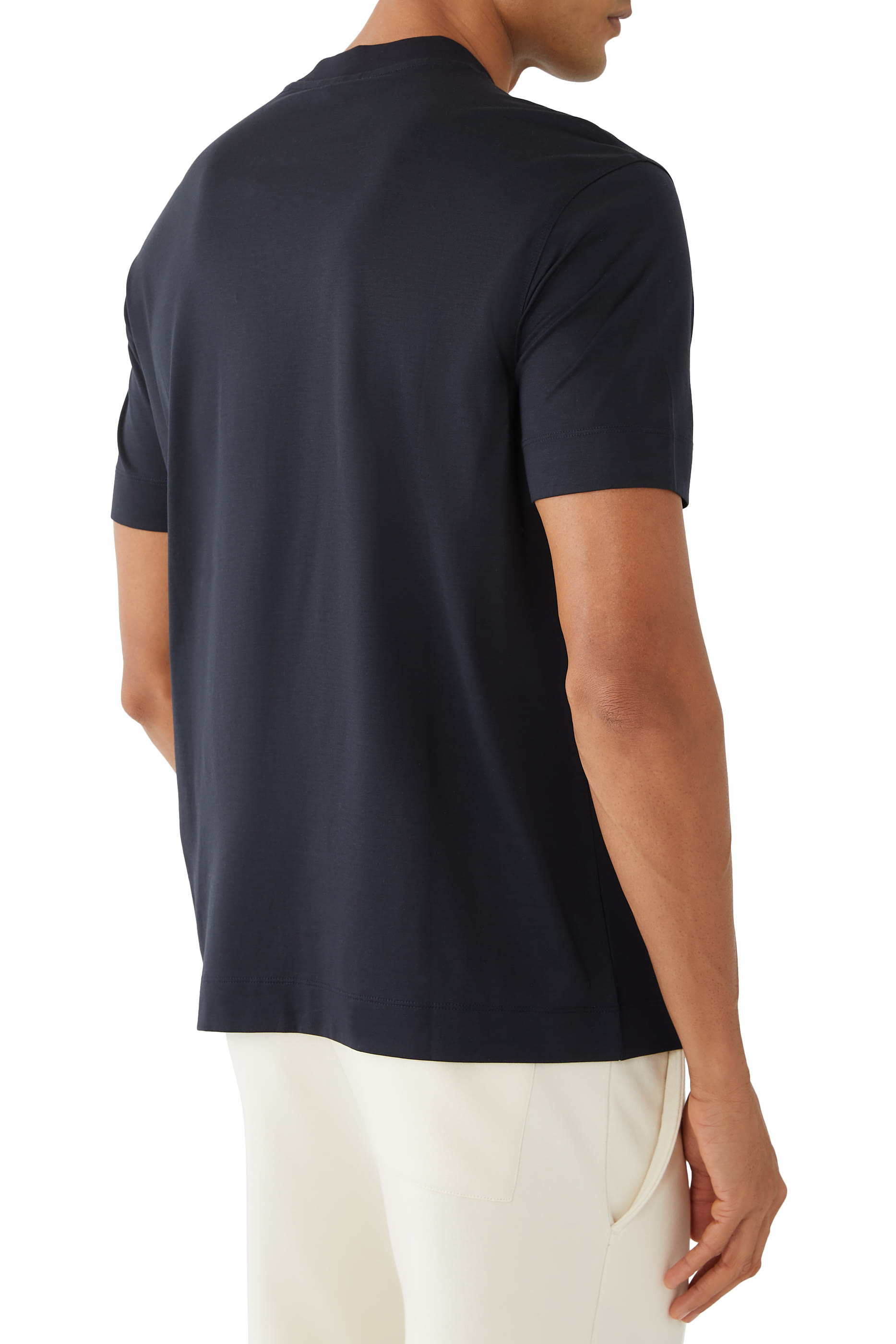 Jersey T-shirt with Flocked Logo