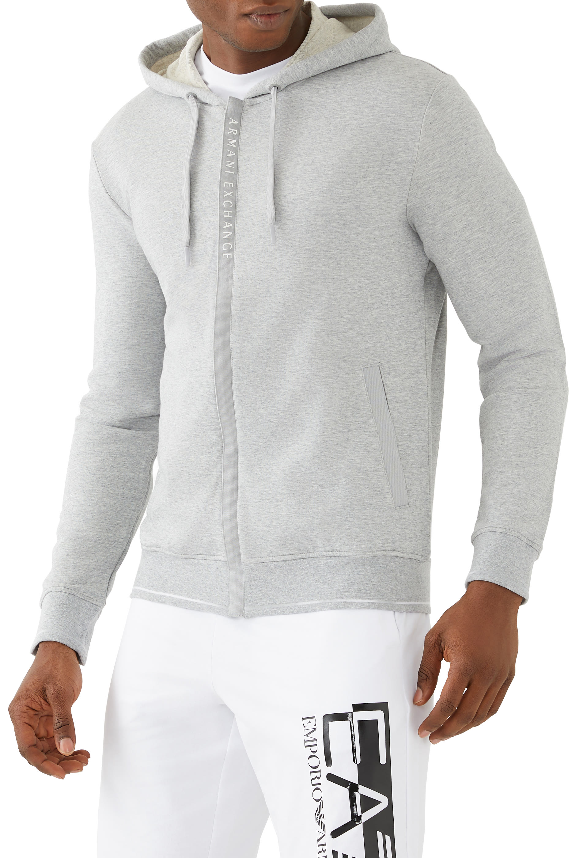 Logo Print Zip-Up Hoodie