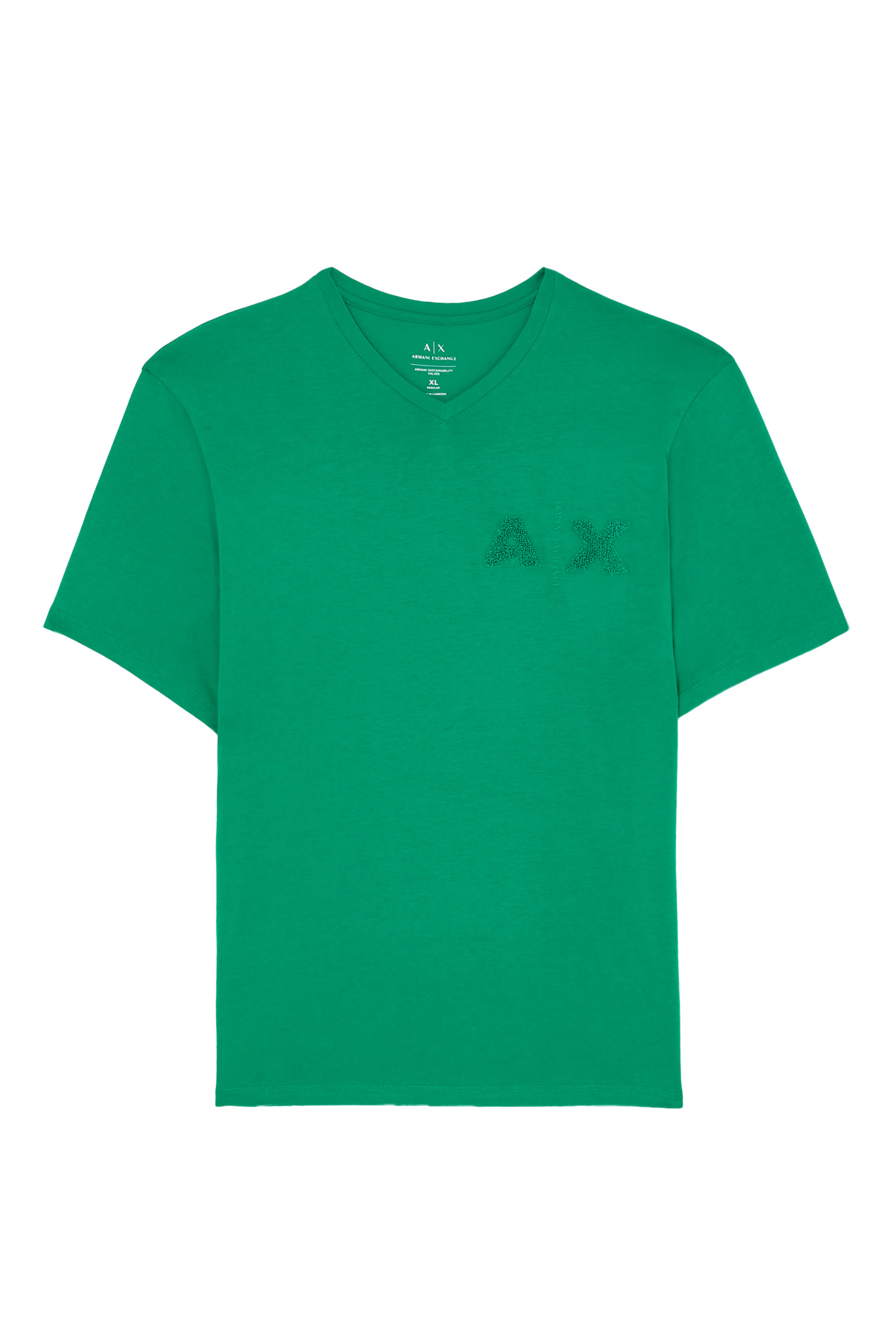 AX Logo V Neck Regular T-Shirt