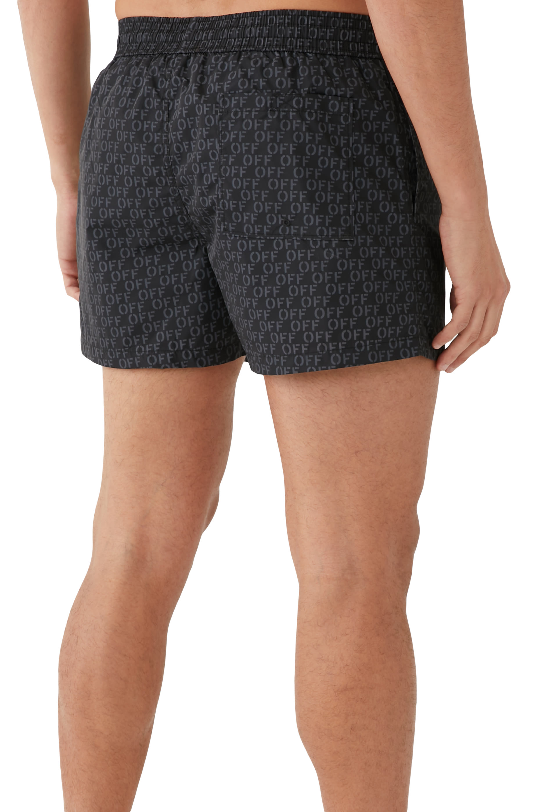 Allover Logo Print Swim Shorts