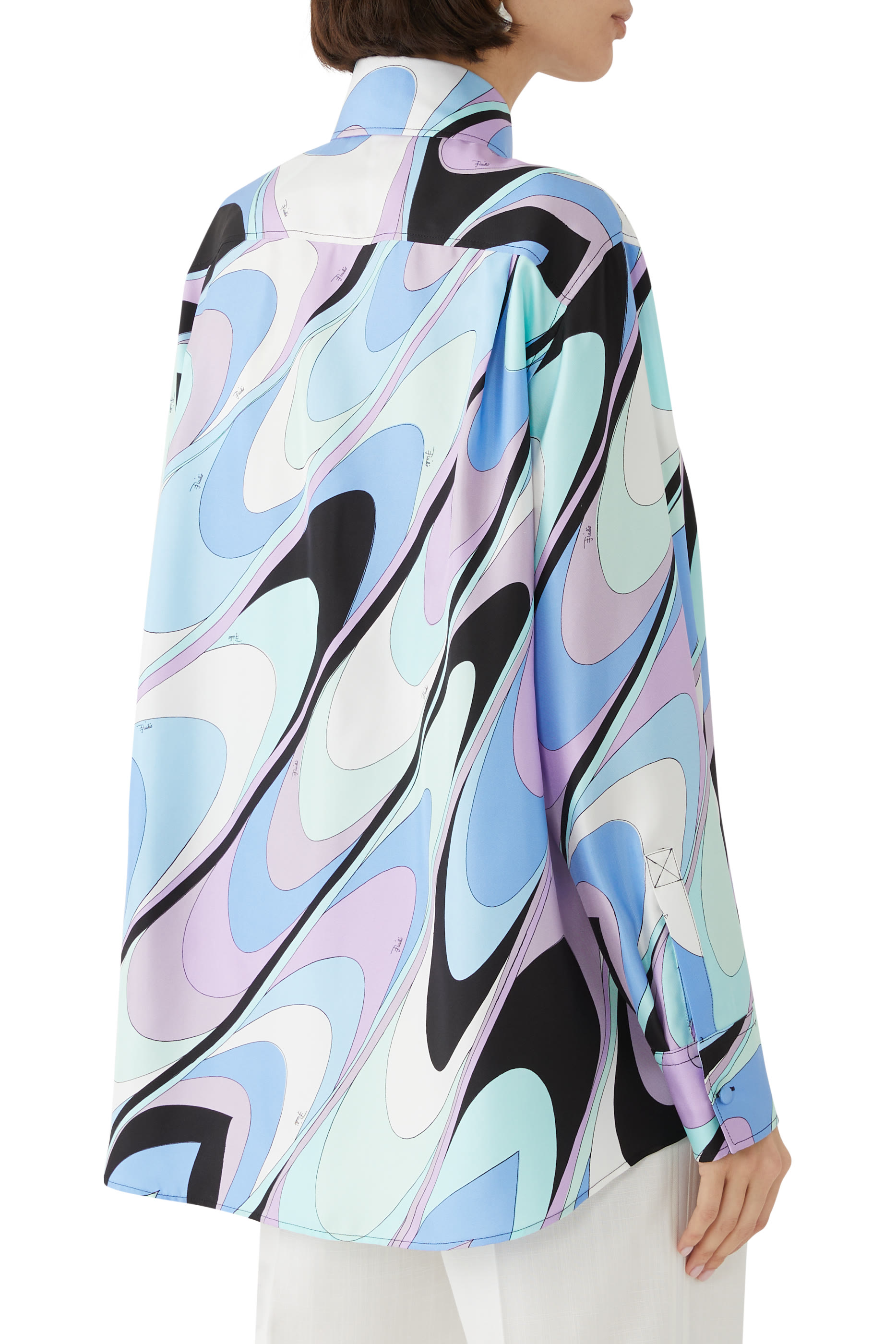 Onde-Print Silk Shirt