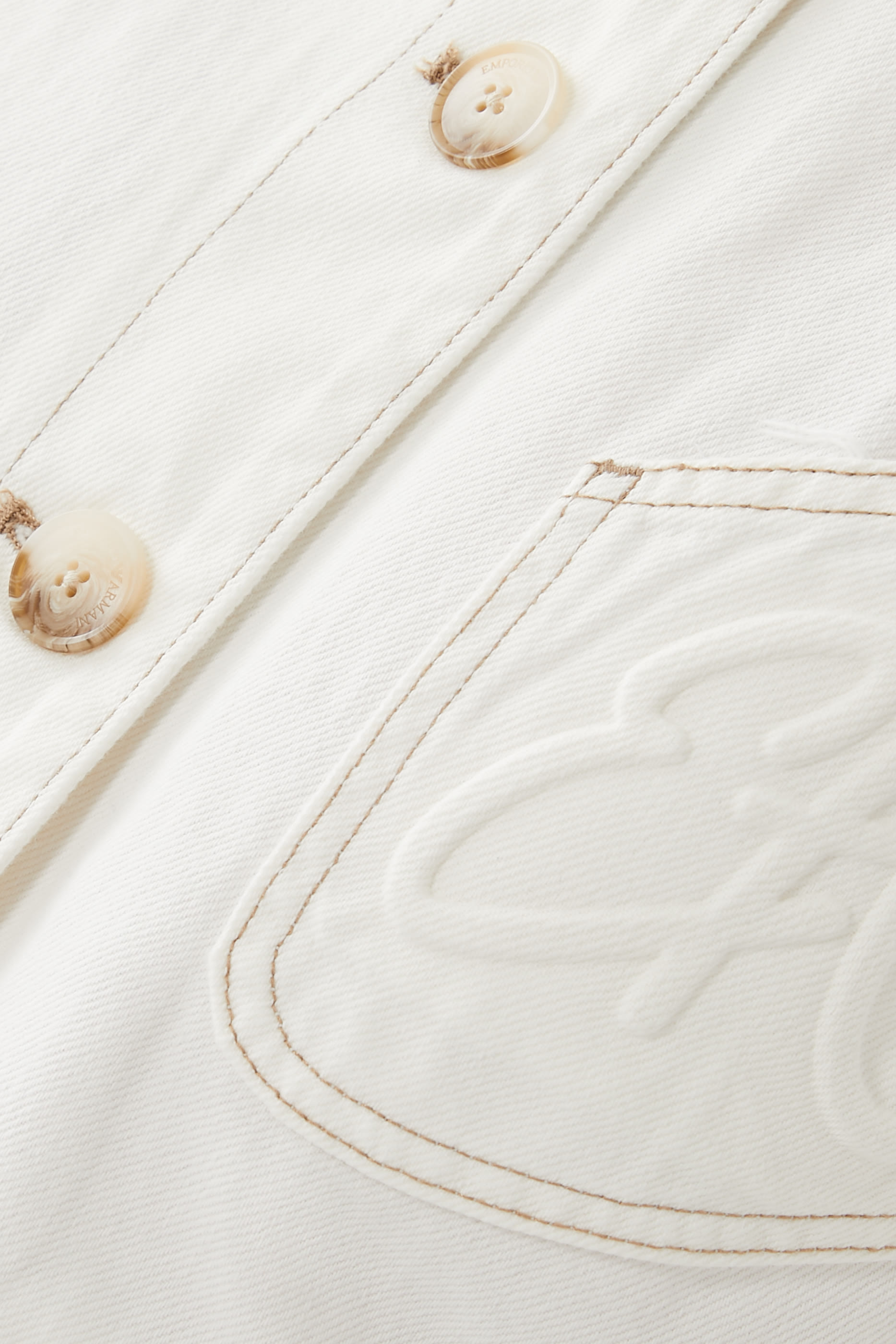 Button Down Denim Effect Jacket