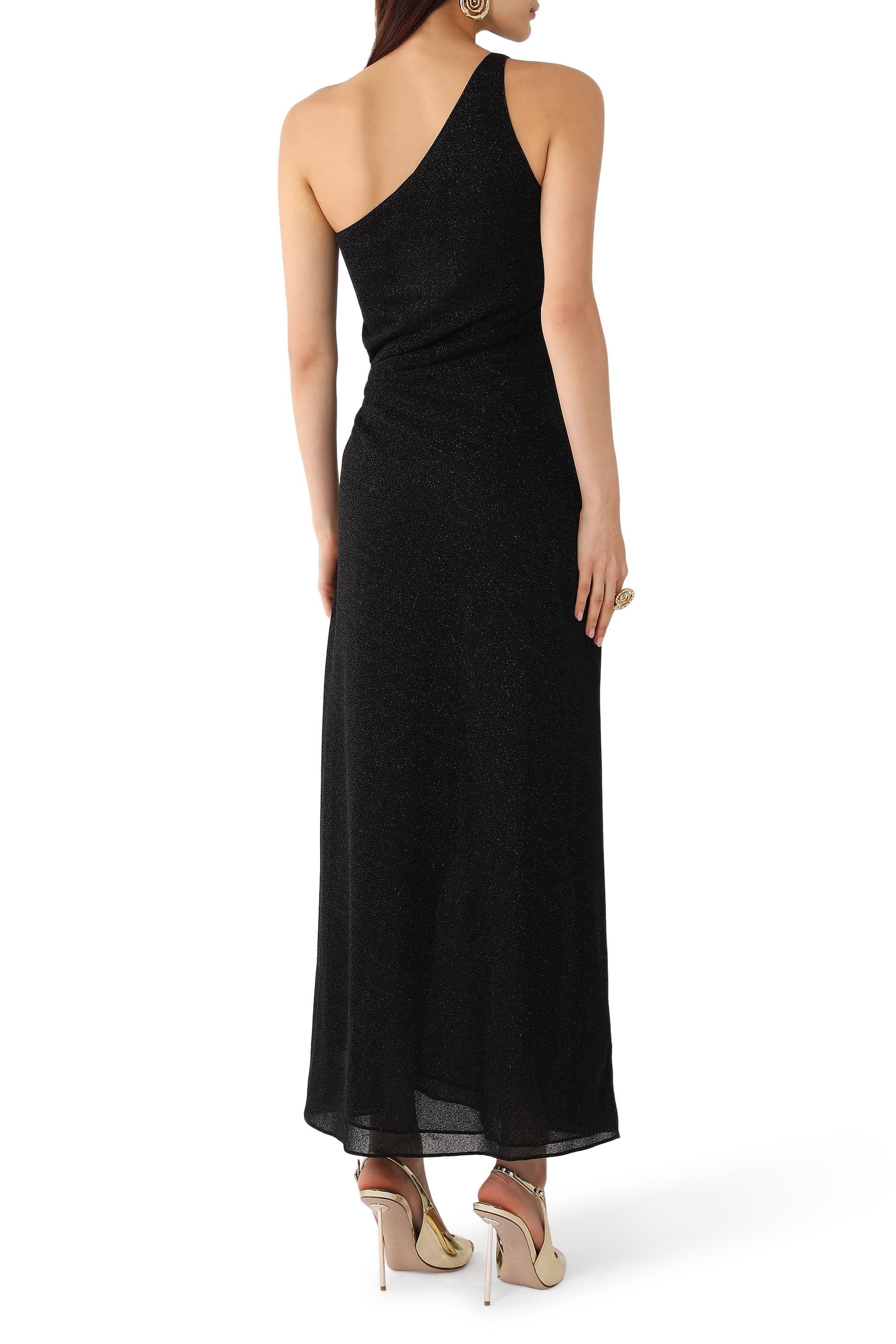 Lumi&egrave;re Spiral One Shoulder Dress 