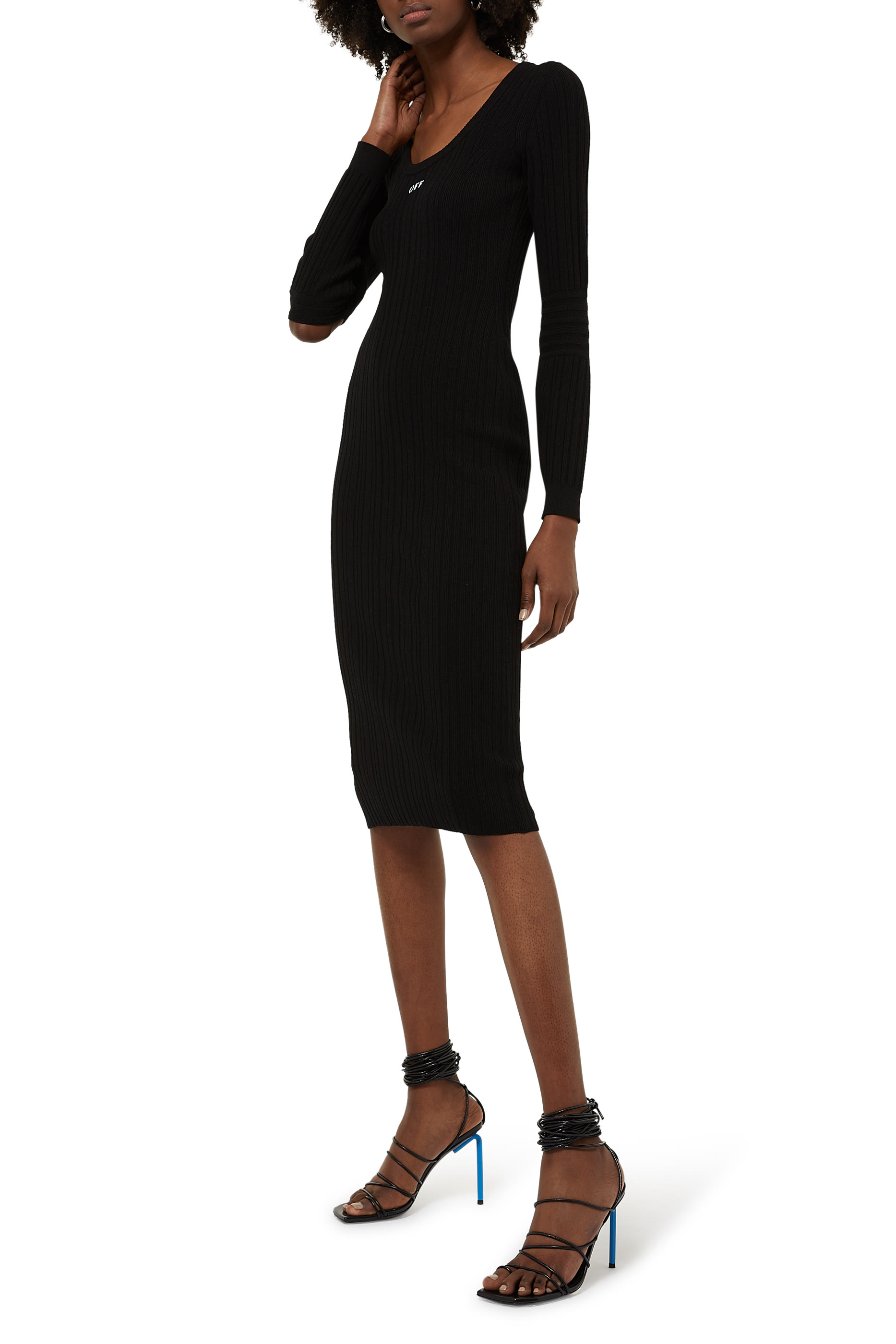 OFF Stamp Ribbed Dress
