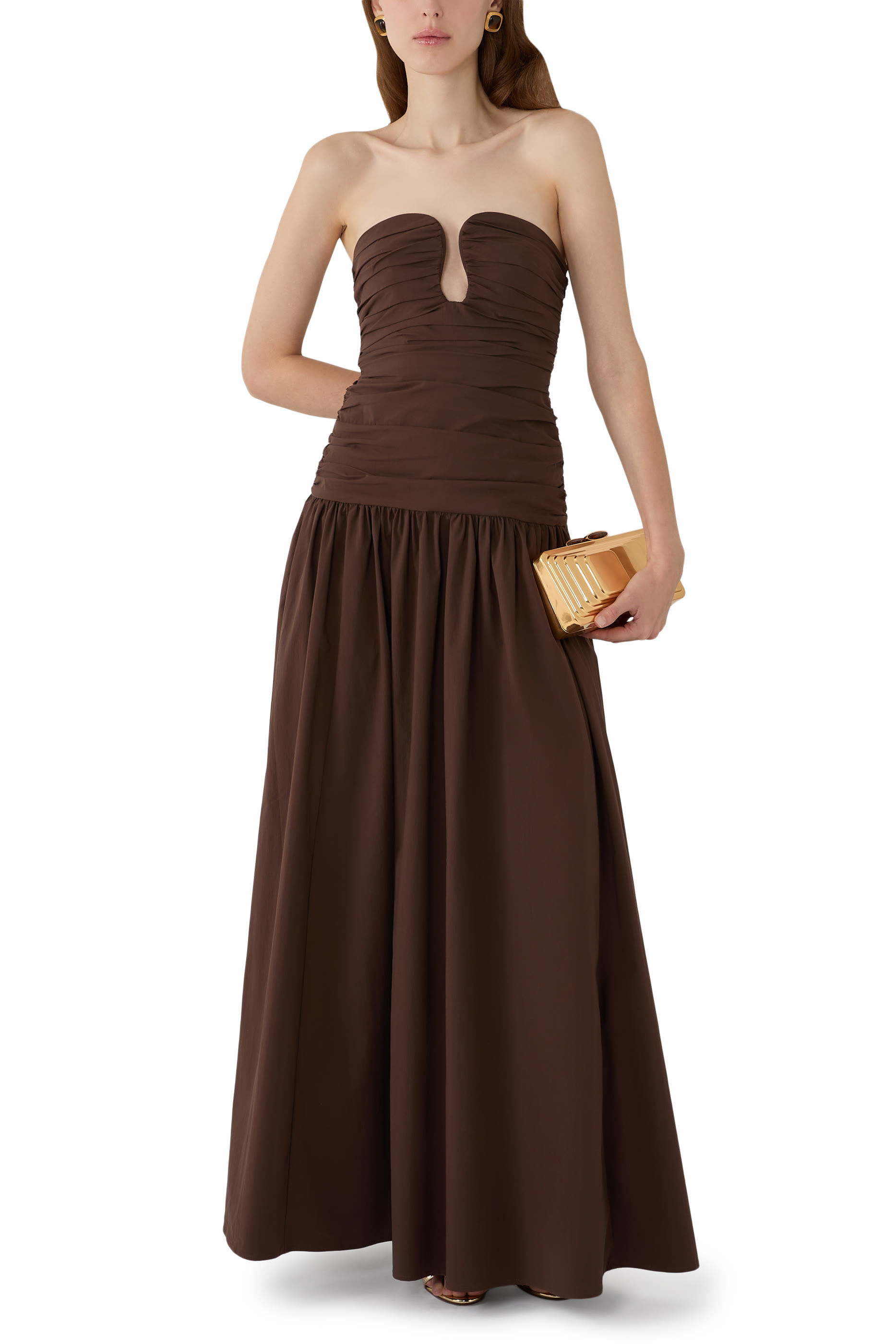 Campbell Fitted Drop Waist Maxi Dress