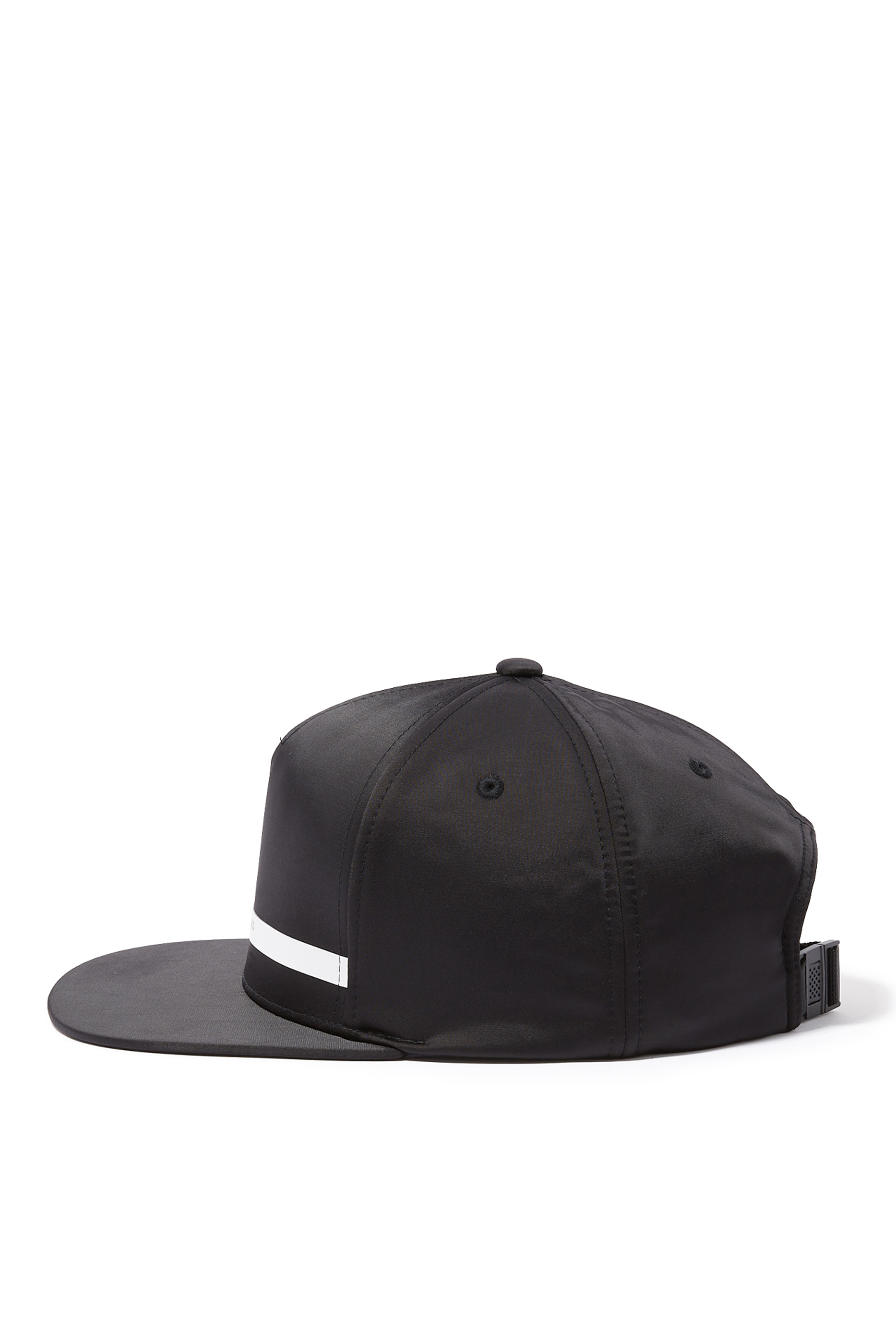 Satin Cap With Logo Stripe