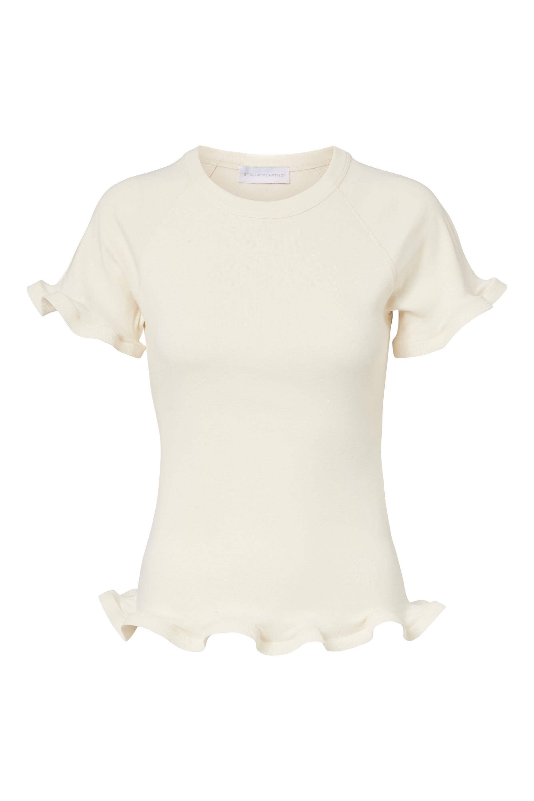 Frilled Hem Ribbed T-Shirt