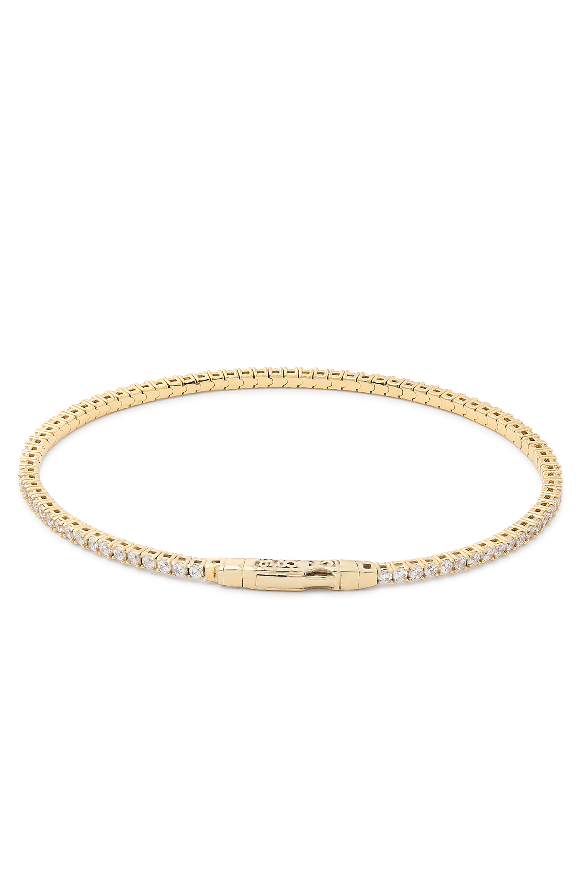 Diamond Tennis Bangle,  14ct Vermeil on Sterling Silver & AAAA+ Grade Cubic Zirconia