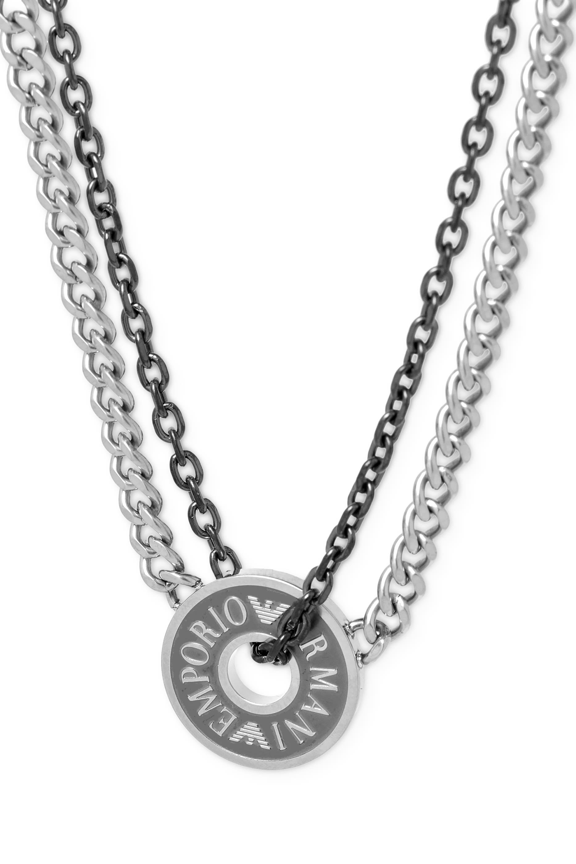 Double-Chain Logo Necklace