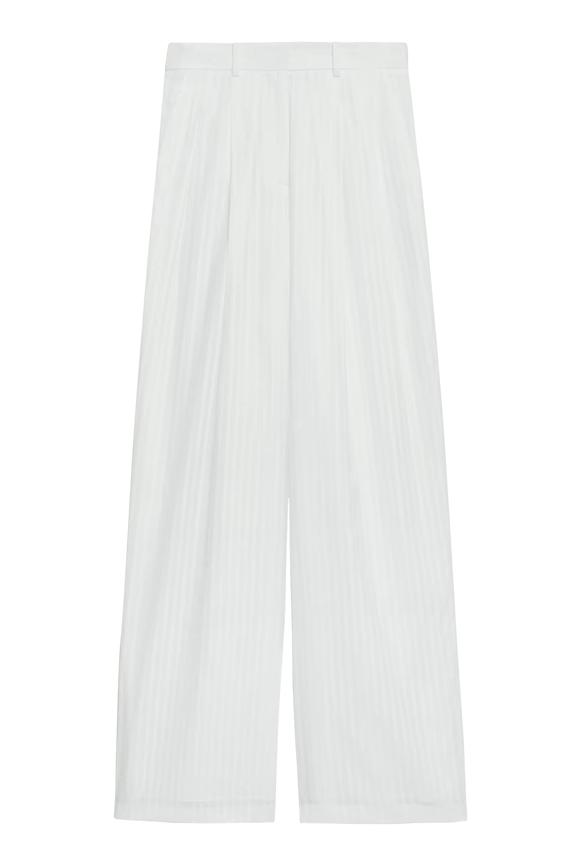 Double Pleat Pants in Linear Cotton