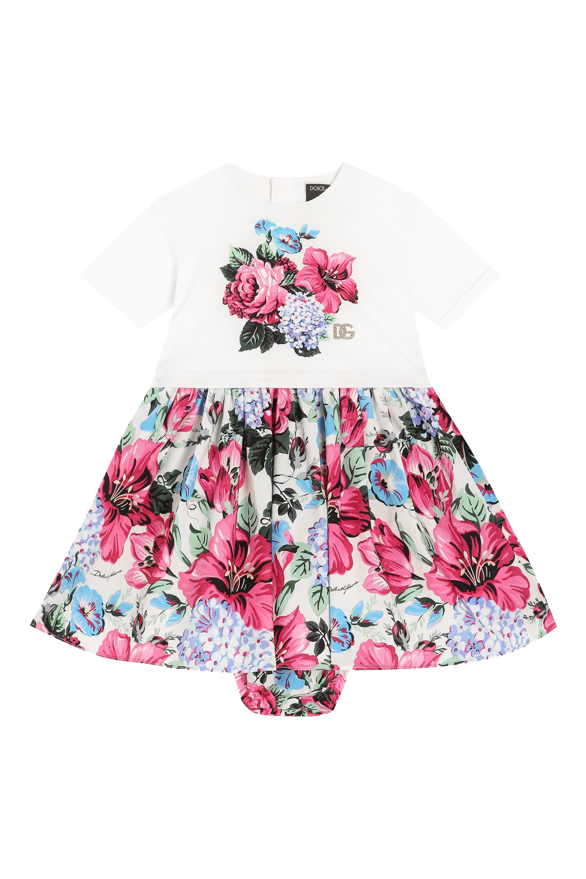 Kids Printed Poplin and Jersey Dress