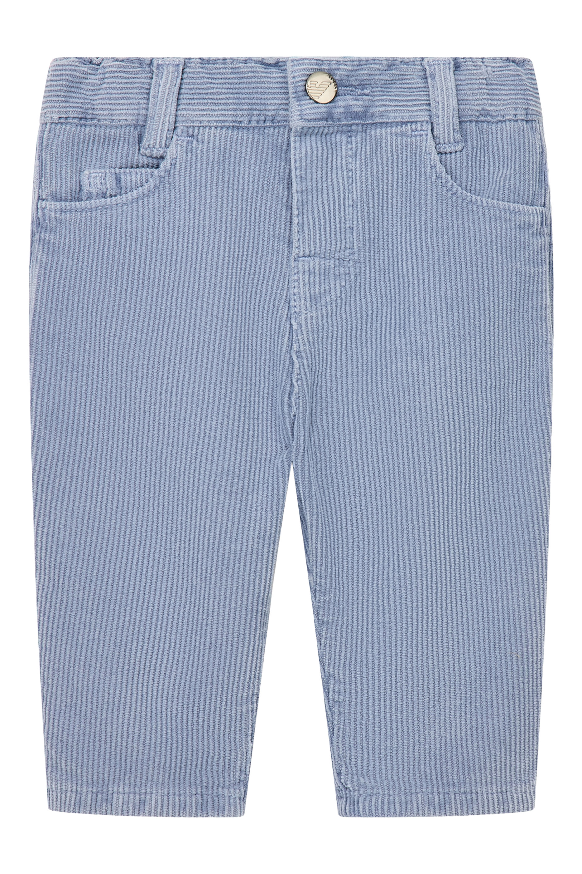 Kids  Five-Pocket Cotton Corduroy Pants with Logo 