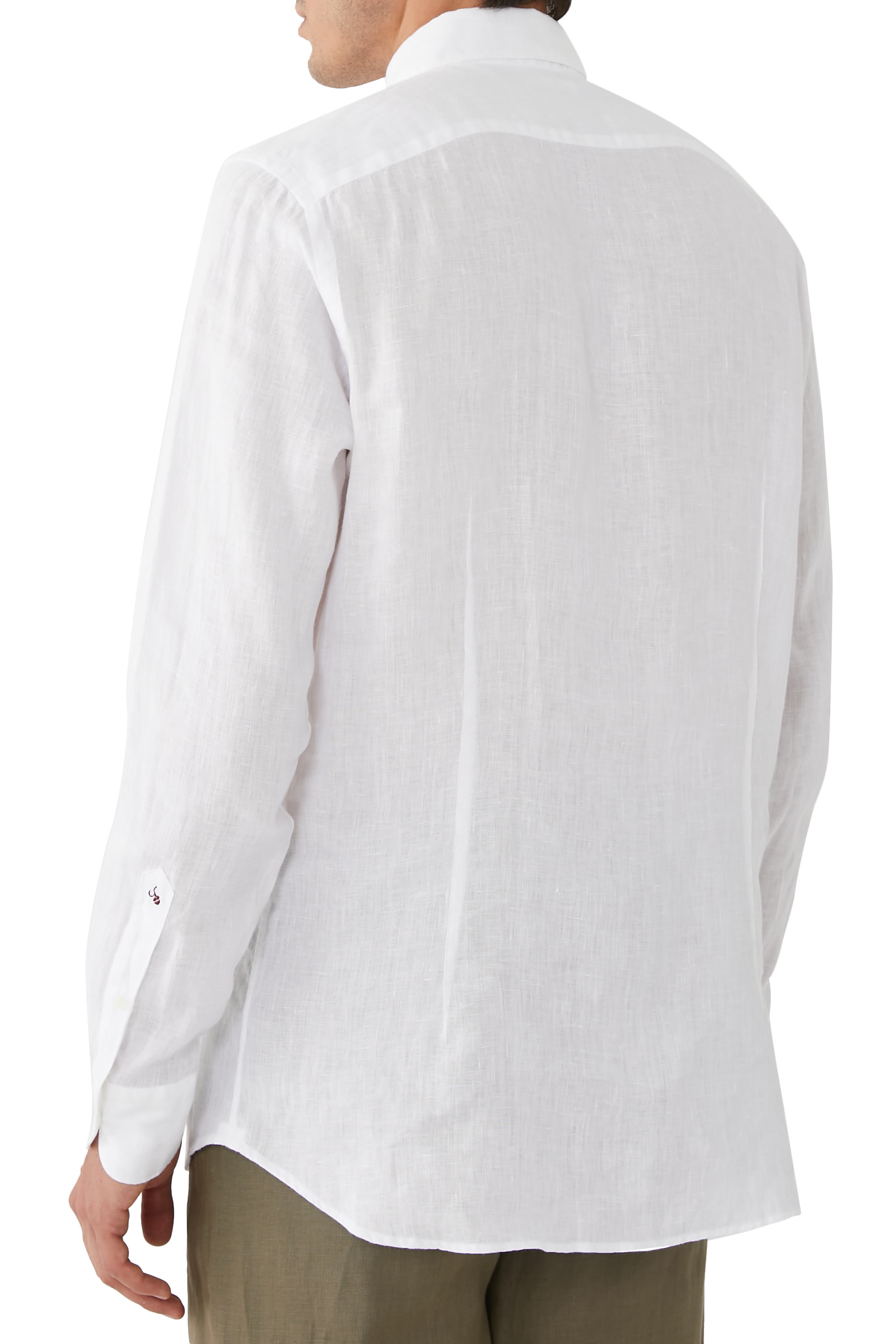 Slim Fit Linen Glanshirt