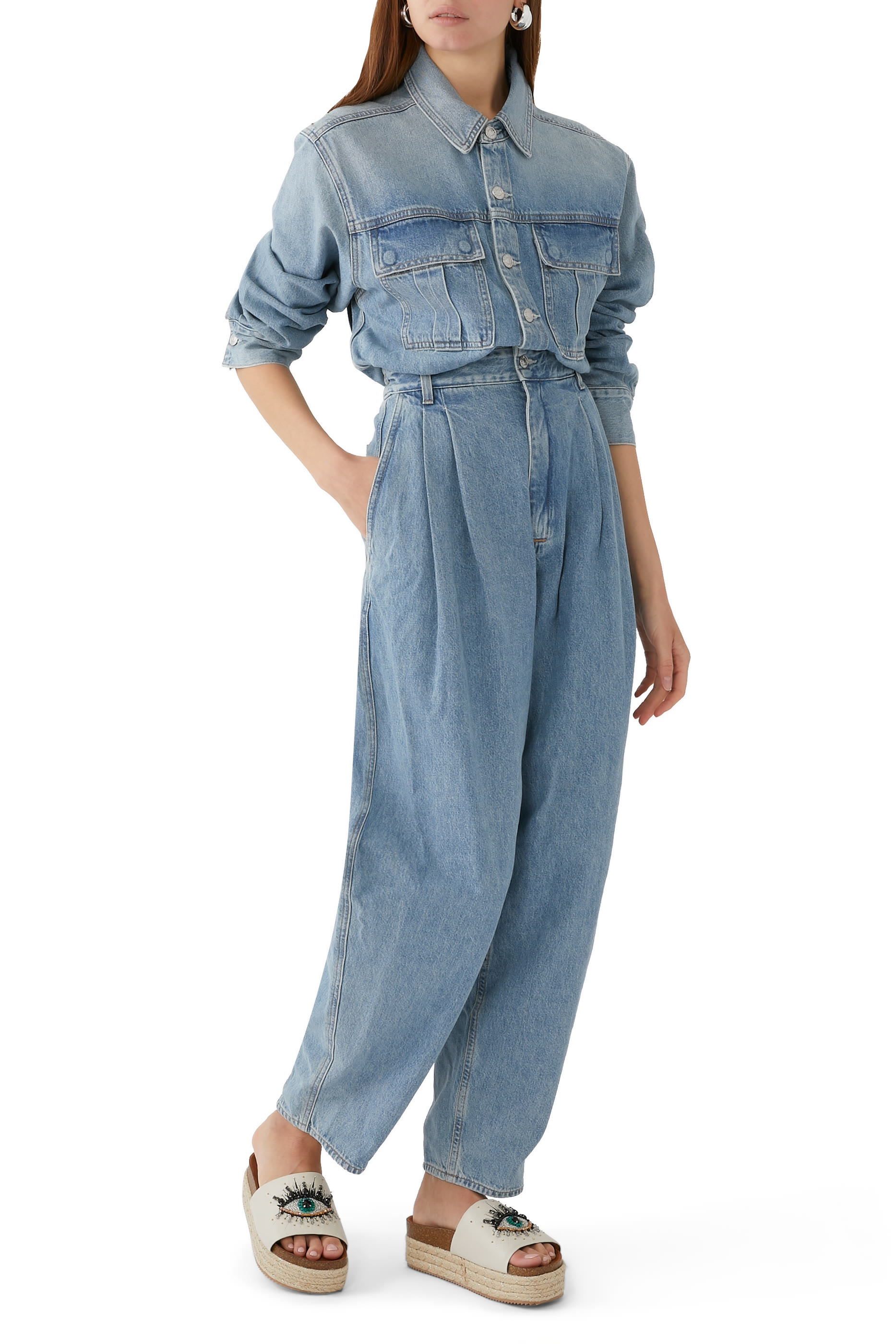 Kensington Eye 40 Leather Platform Sandals