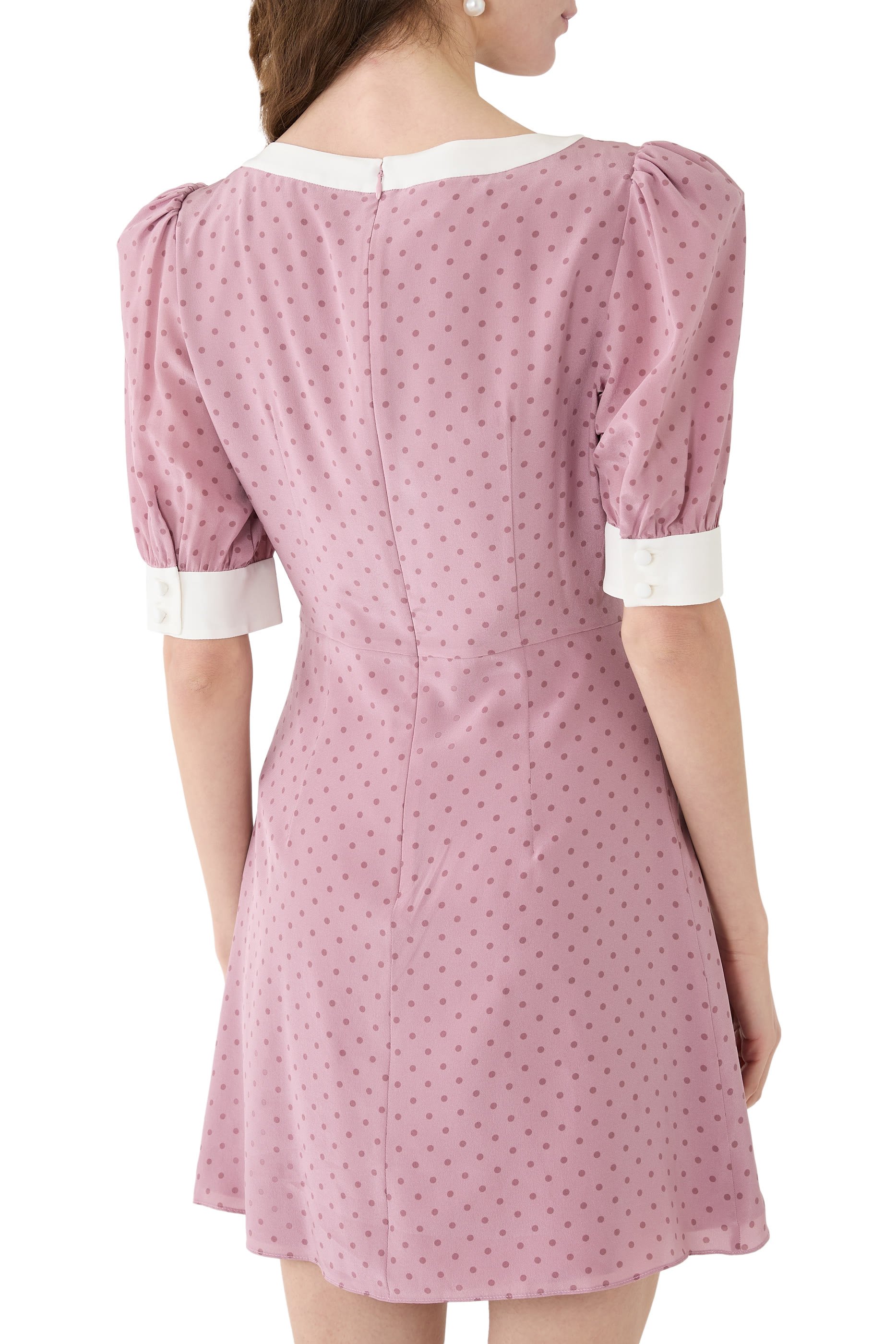 Polka Dot Print Mini Dress