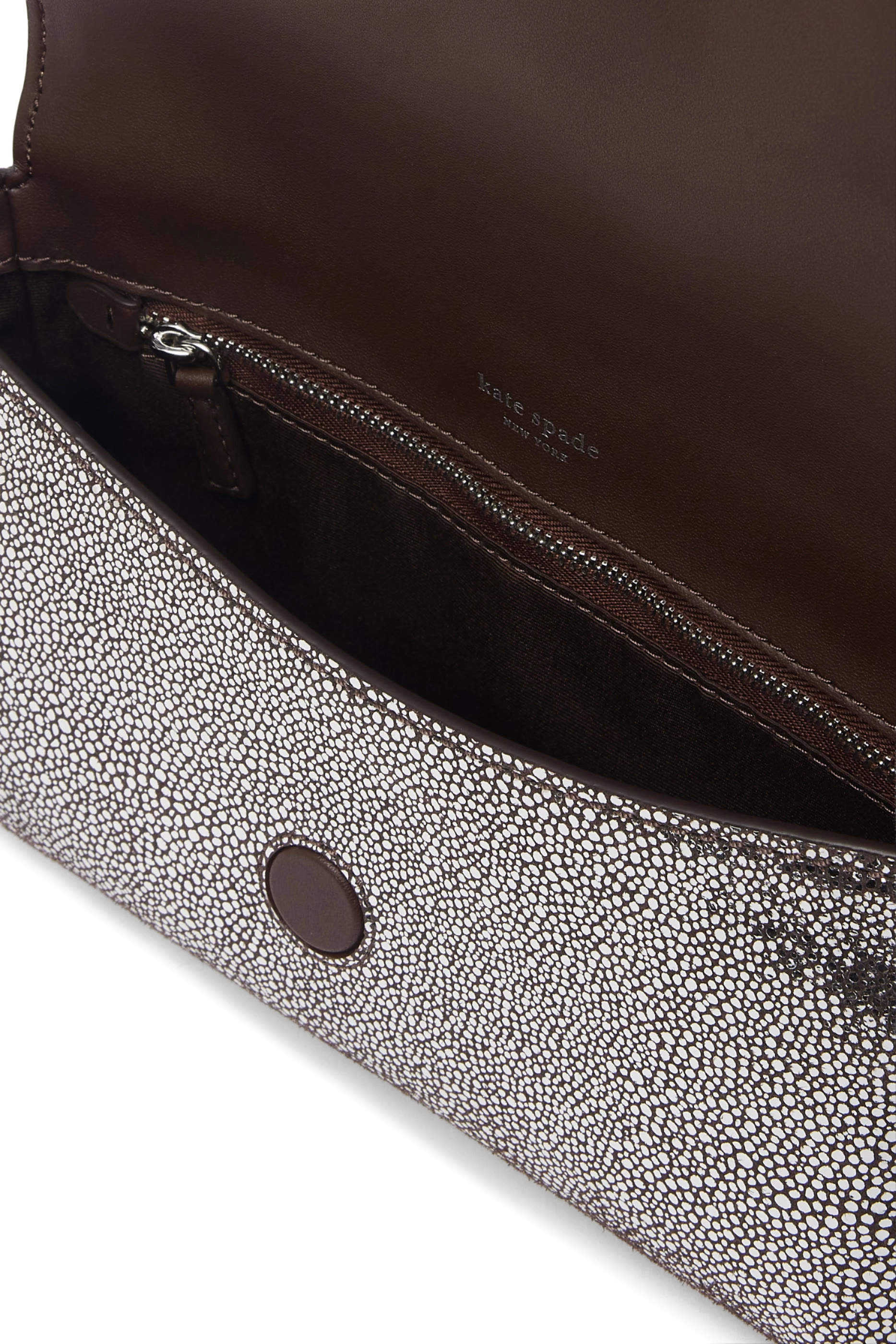  Loop Metallic Dot Suede Small Flap Shoulder Bag 