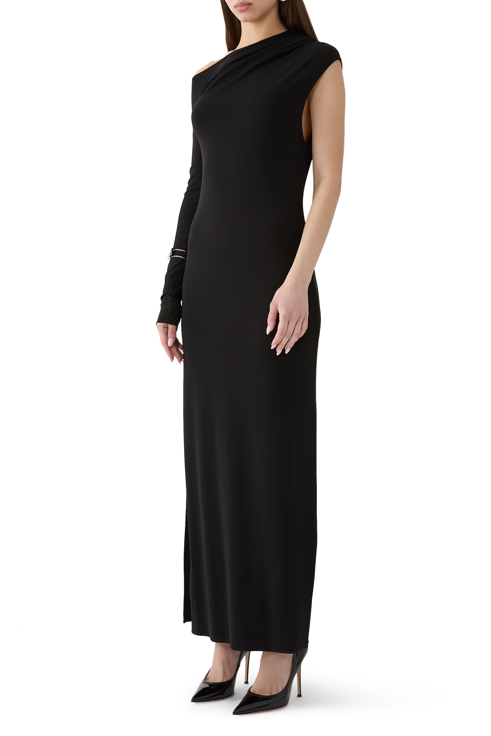  One Shoulder Asymmetric Long Dress