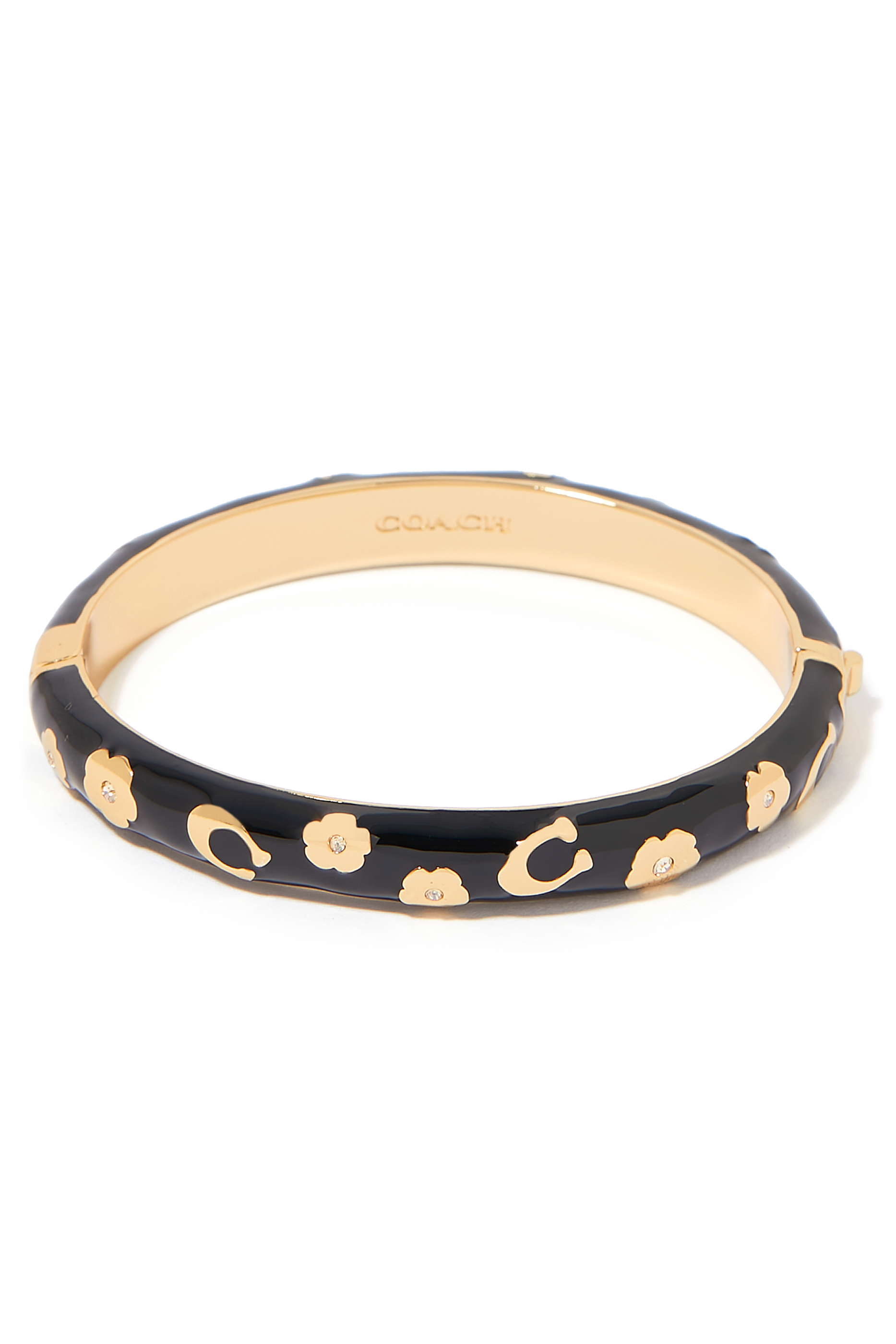 Enamel Floral Bangle Bracelet