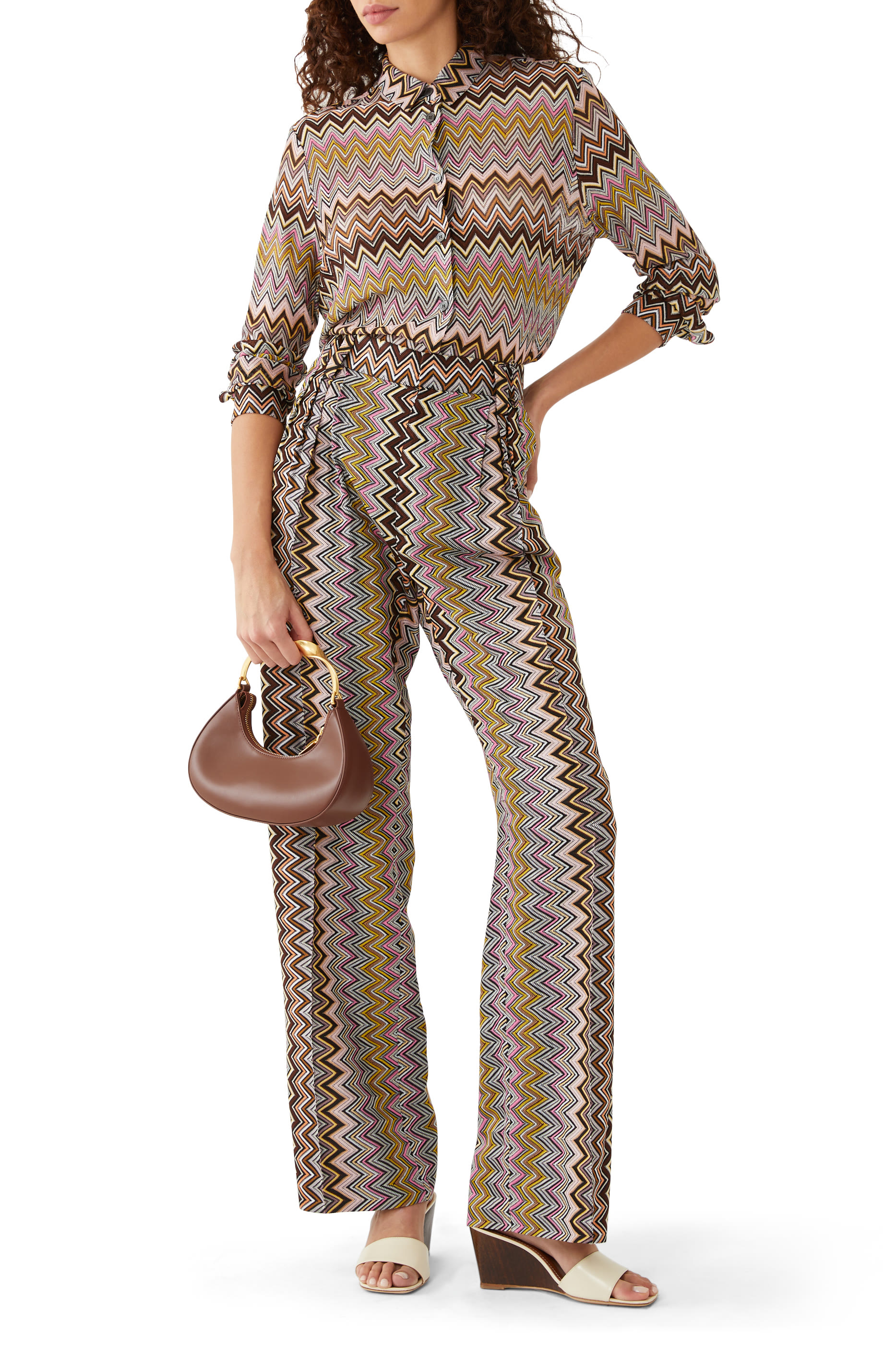 Zigzag Raschel Long Sleeve Shirt 