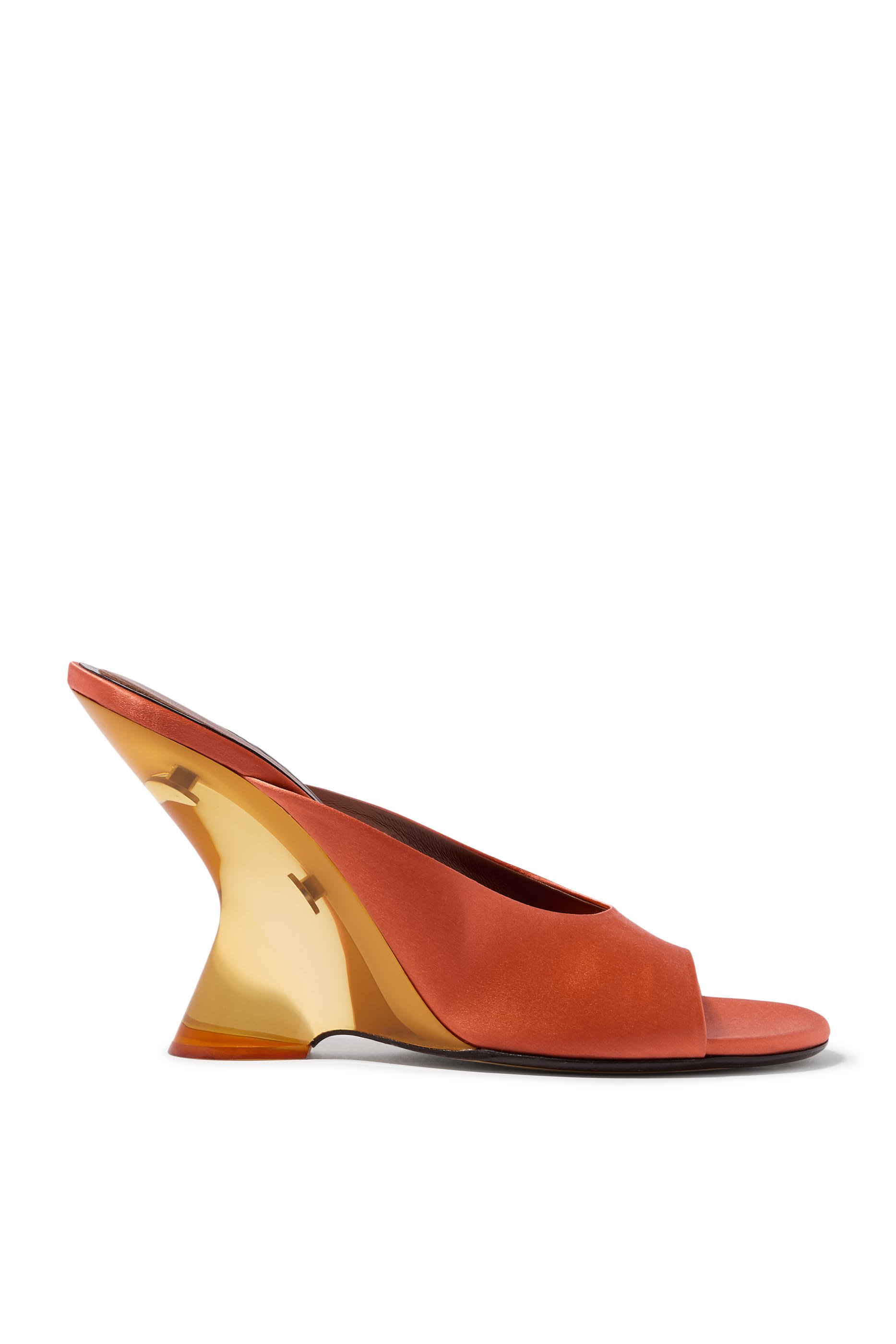 Open-Toe Satin 105 Mules