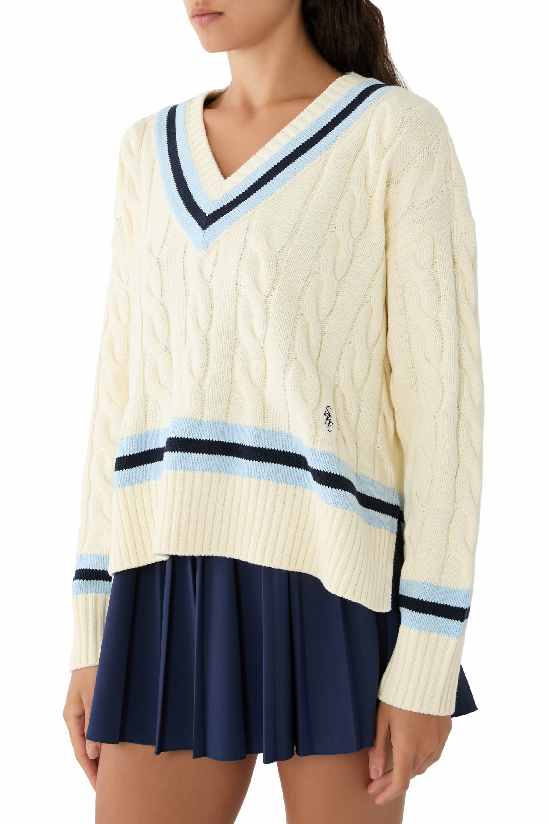 SRC Cableknit V-Neck Sweater