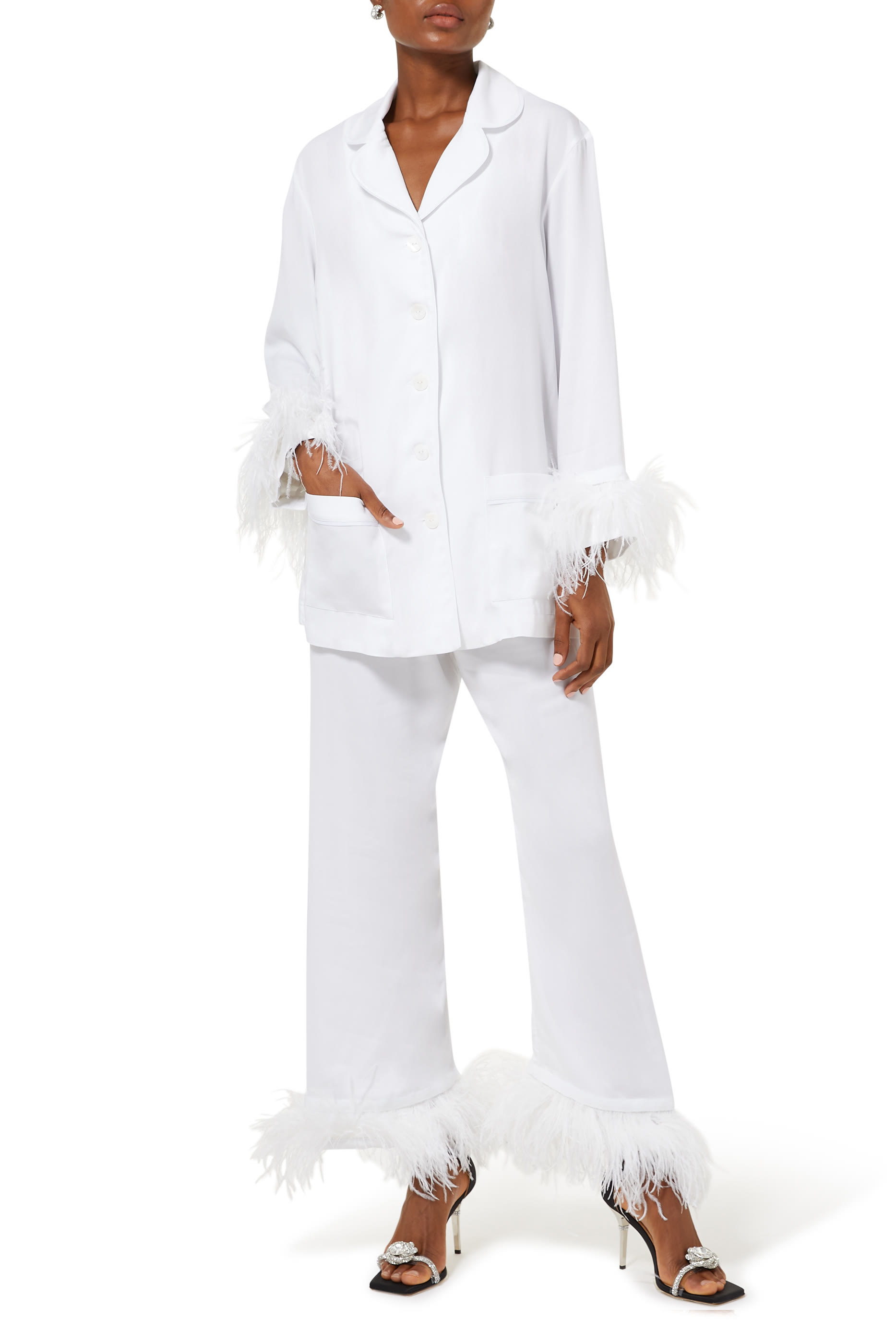 Party Pajama Set With Feathers