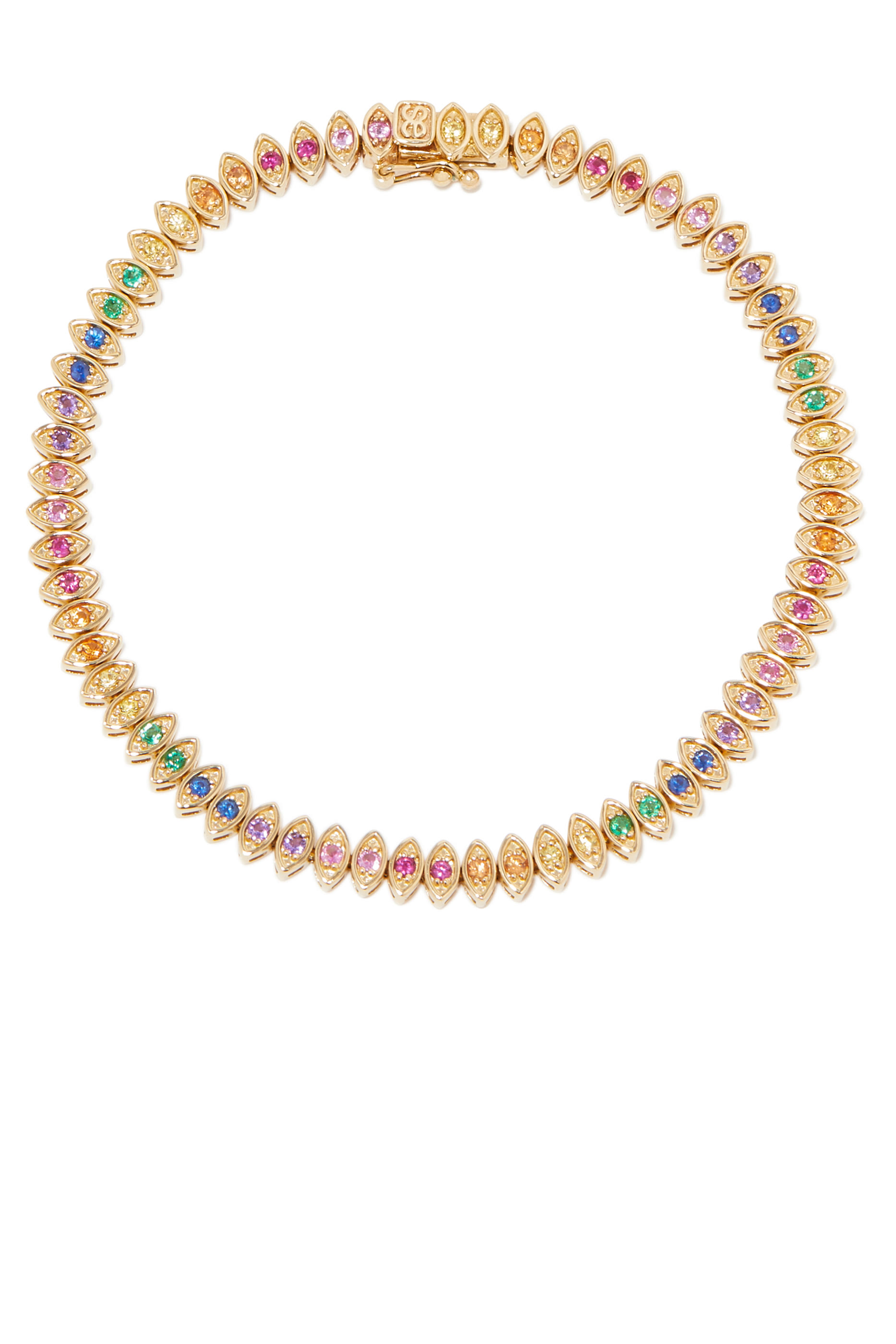 Multi-color Marquis Evil Eye Tennis Bracelet