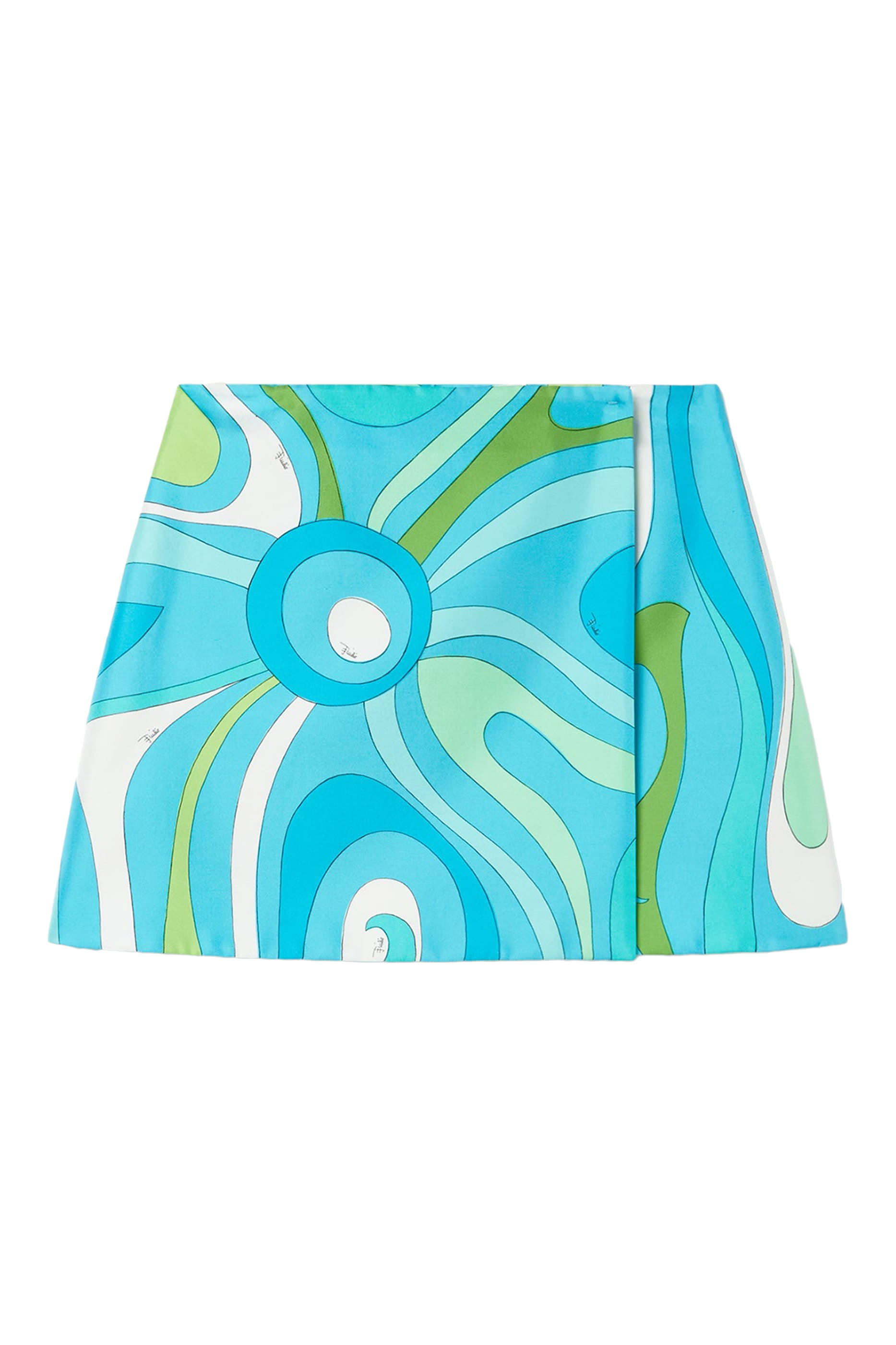 Marmo-Print Silk-Twill Mini Skirt