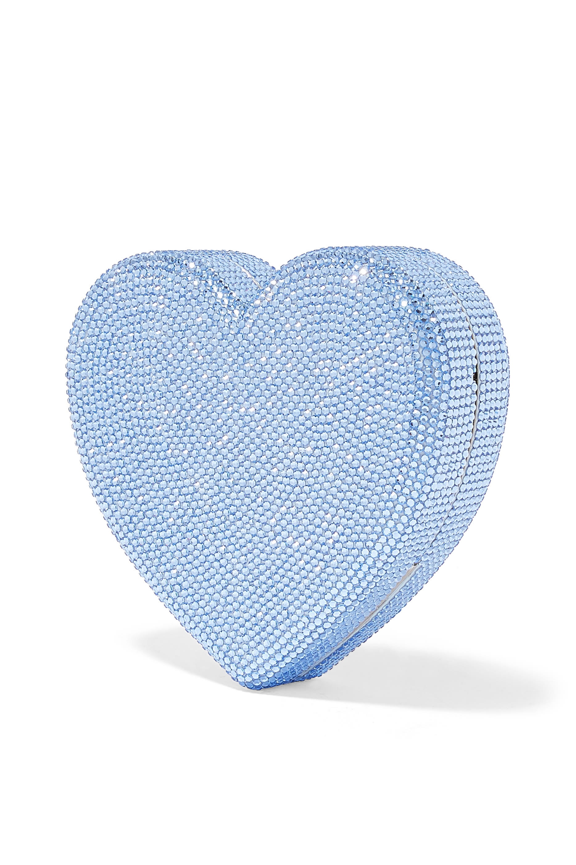 Heart Crystal-Embellished Clutch
