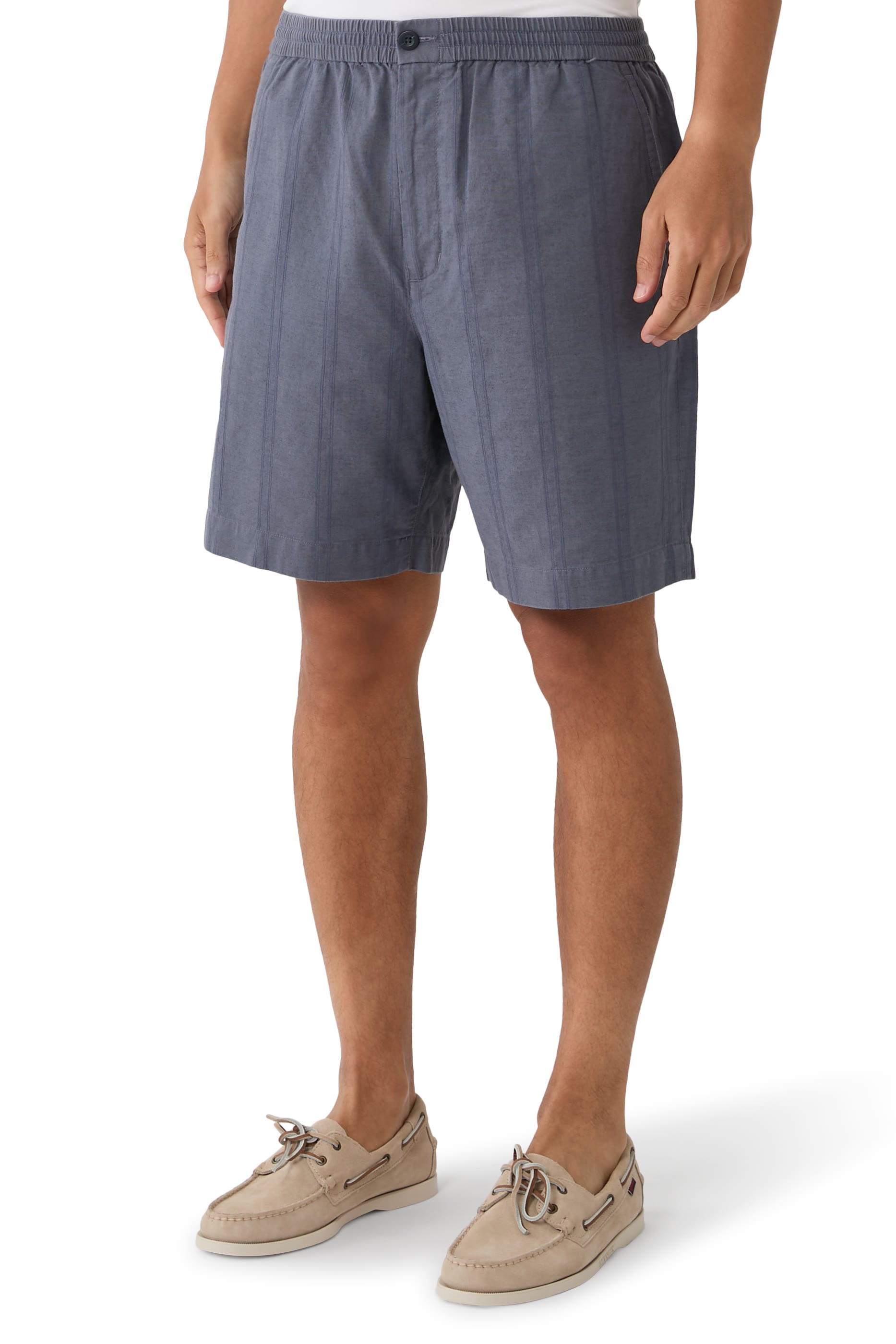 Cove Stripe Cotton-Hemp Shorts
