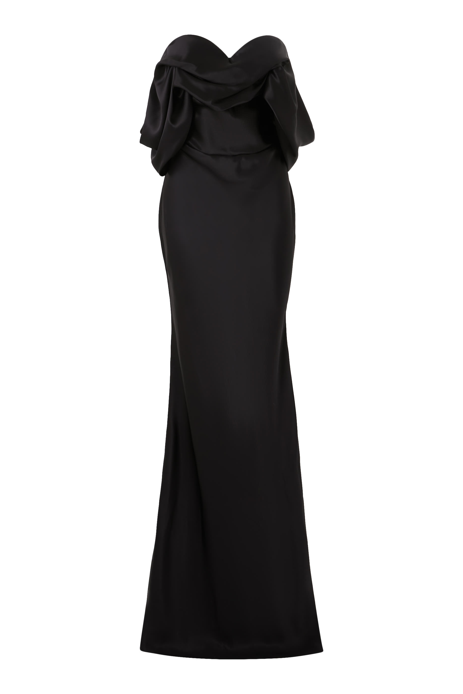 Off-Shoulder Silk Gown