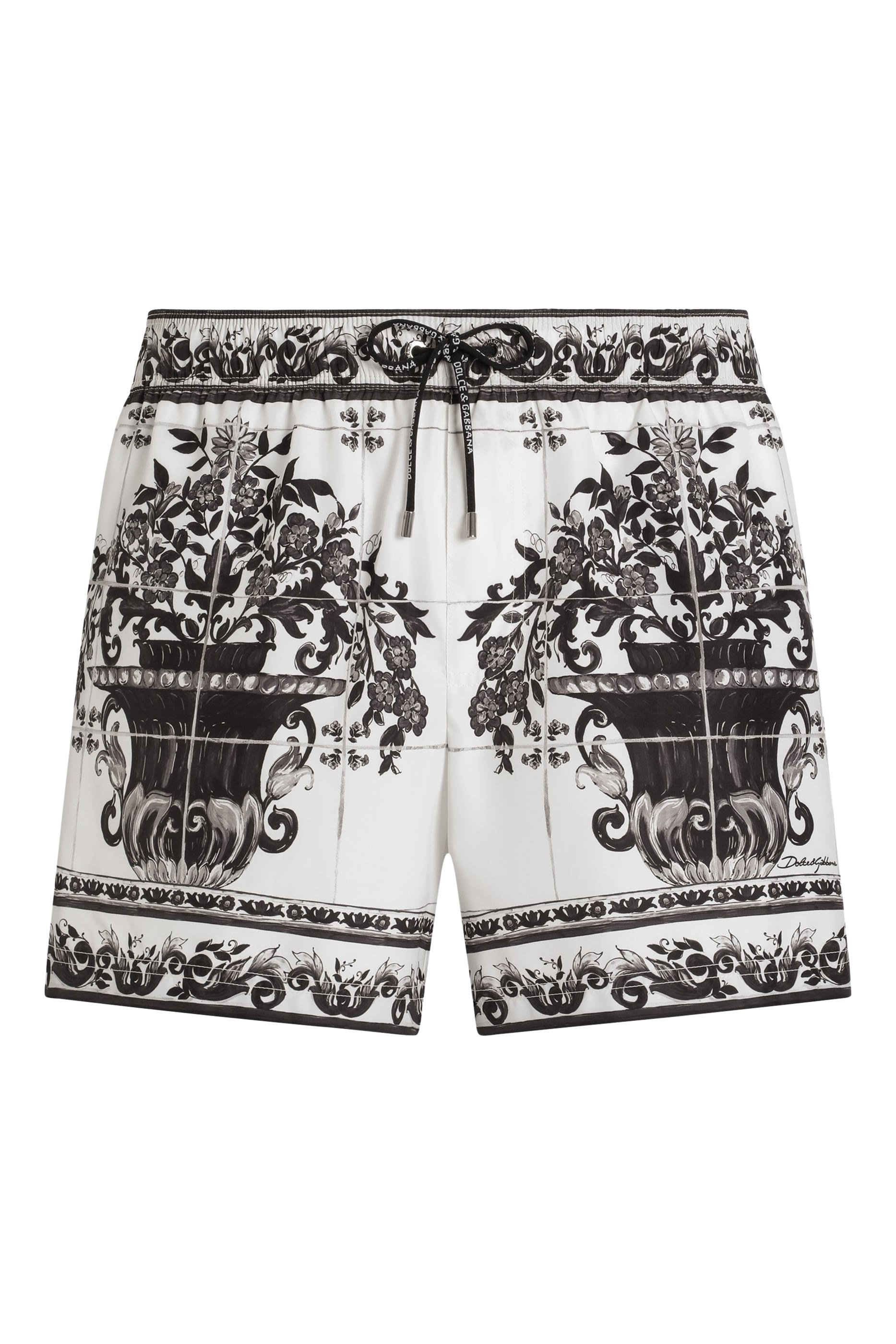 Majolica-Print Swim Shorts