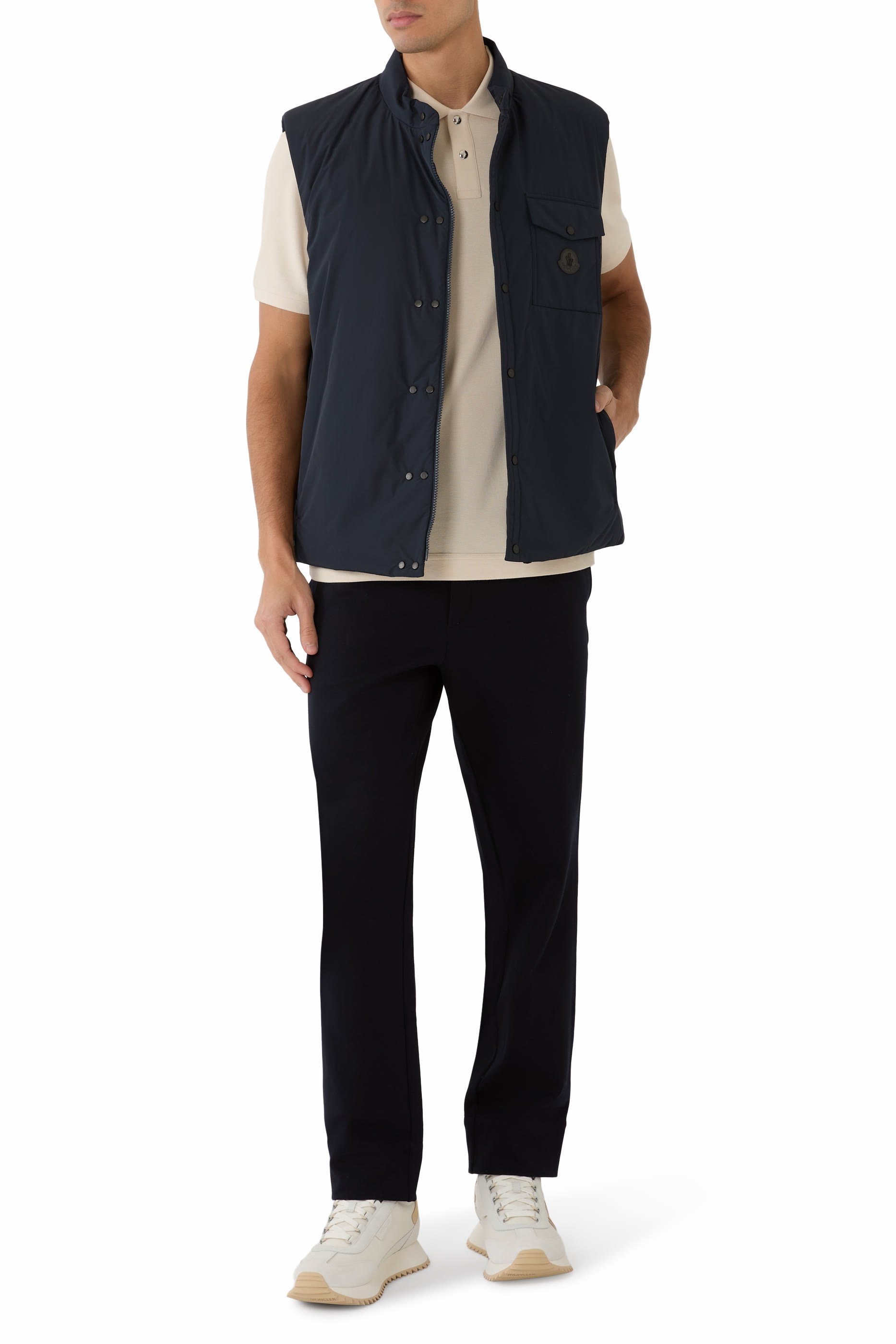 Logo Patch Cotton Piquet Polo Shirt