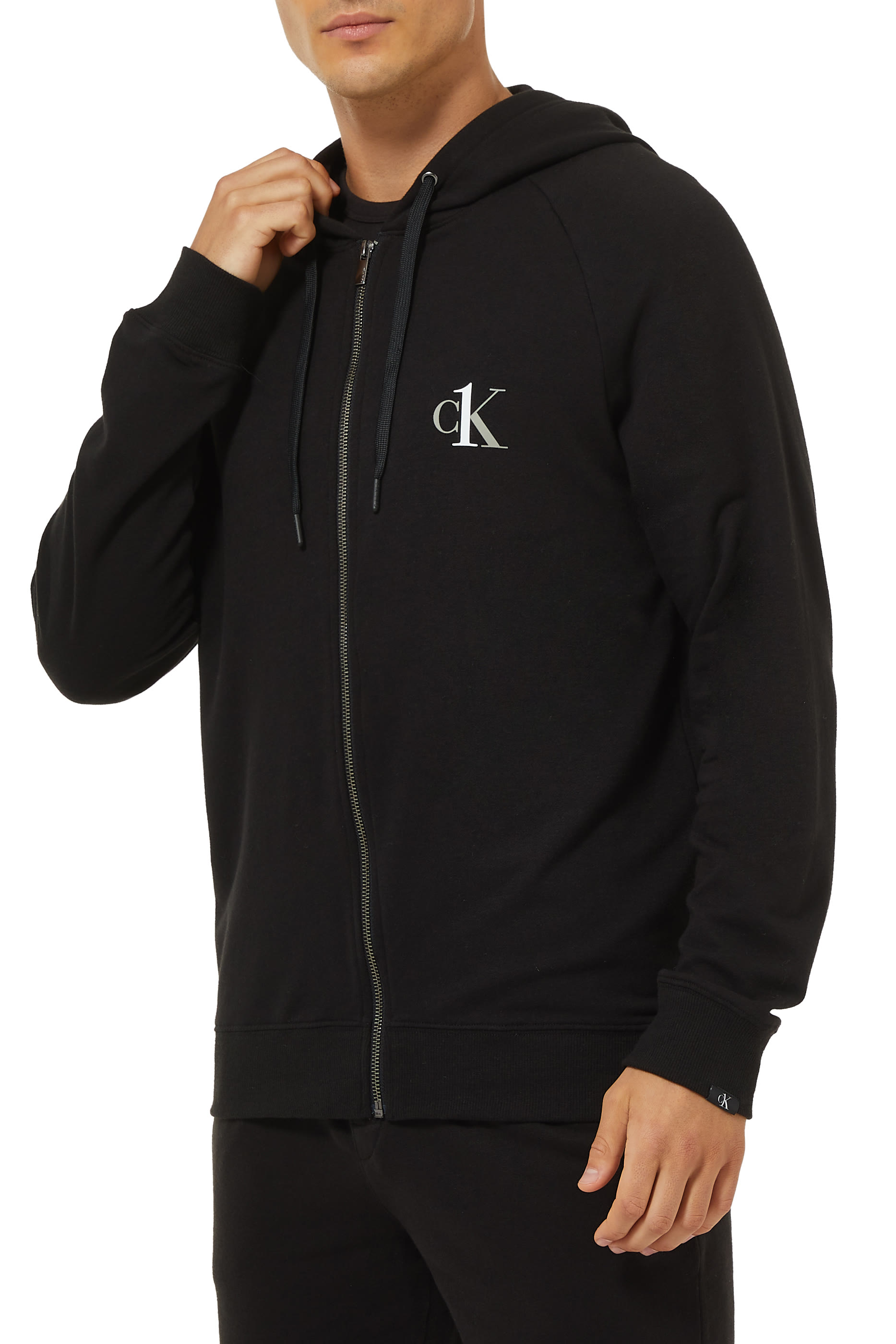 CK One Zip-Up Logo Hoodie