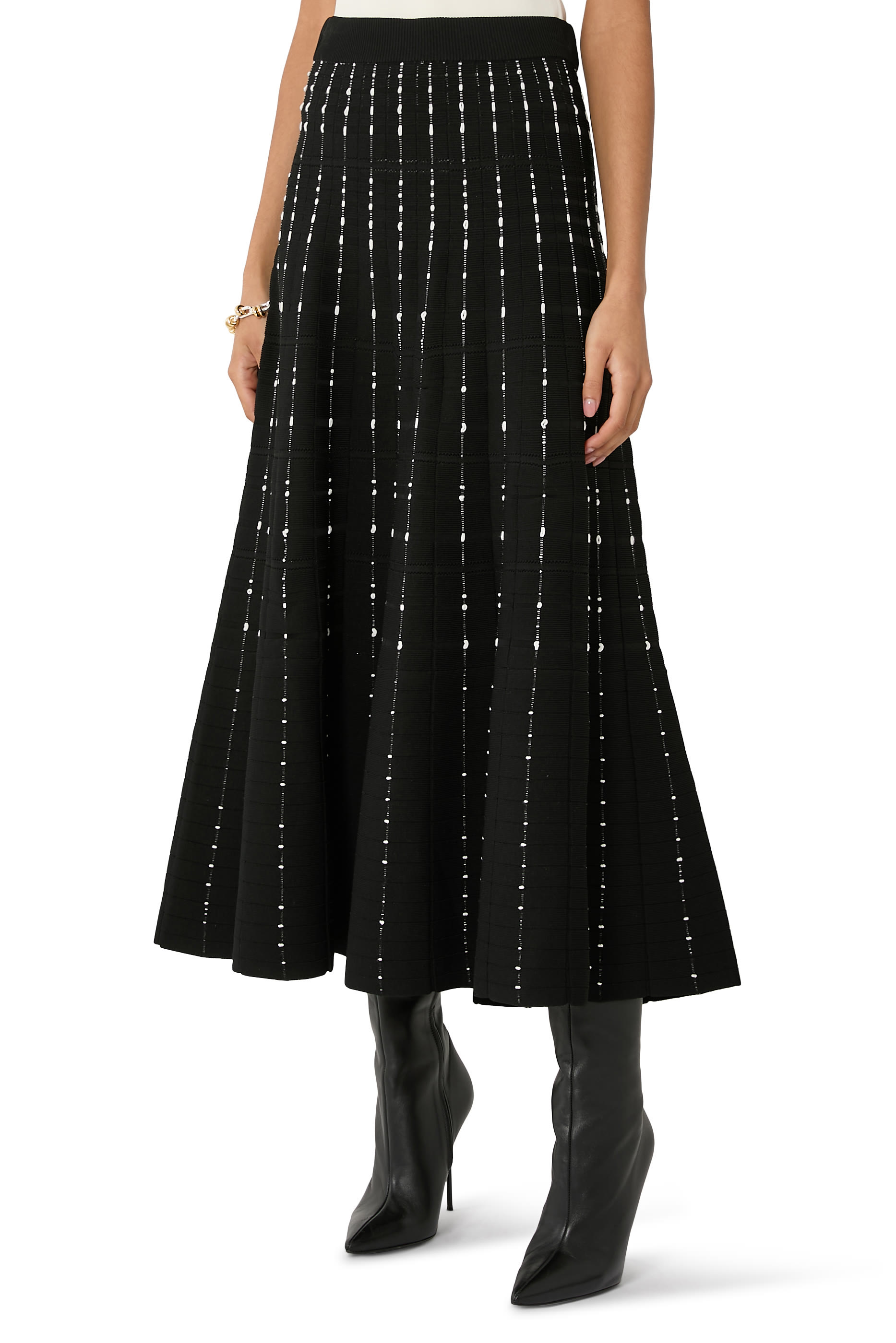 Fragmented Stripes Skirt