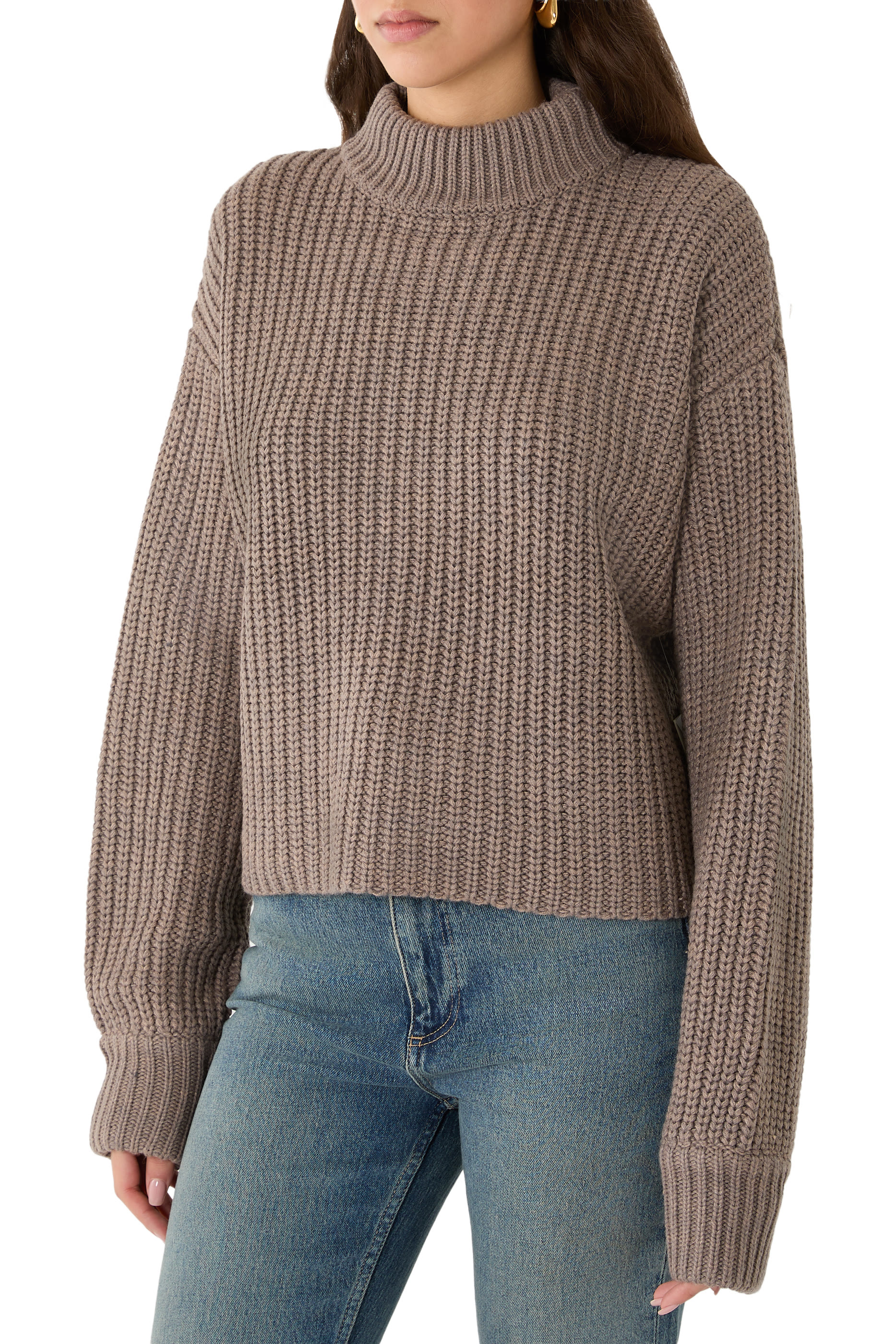 Chunky Knit Mock Neck Sweater