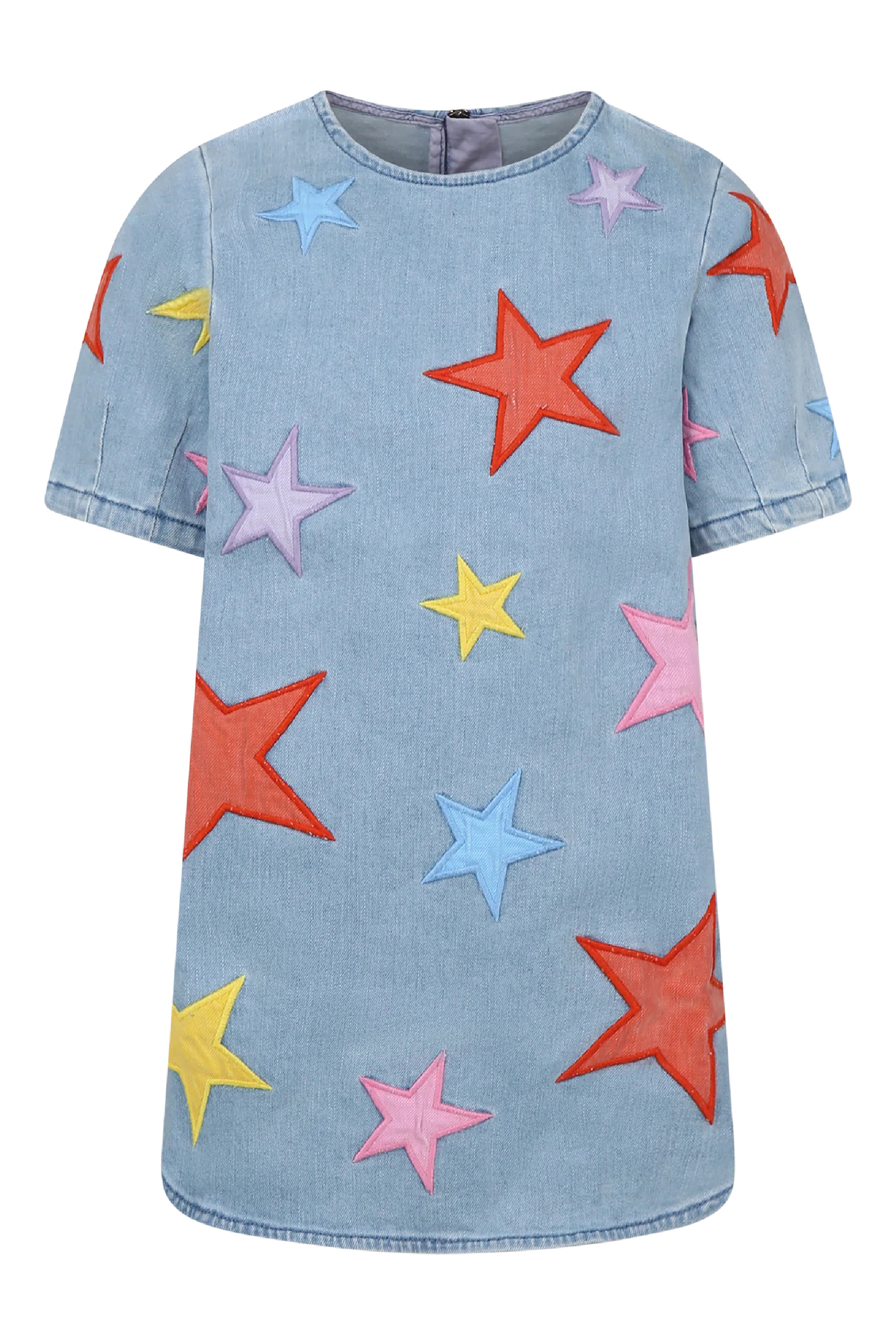 Kids Star-Patch Denim Dress