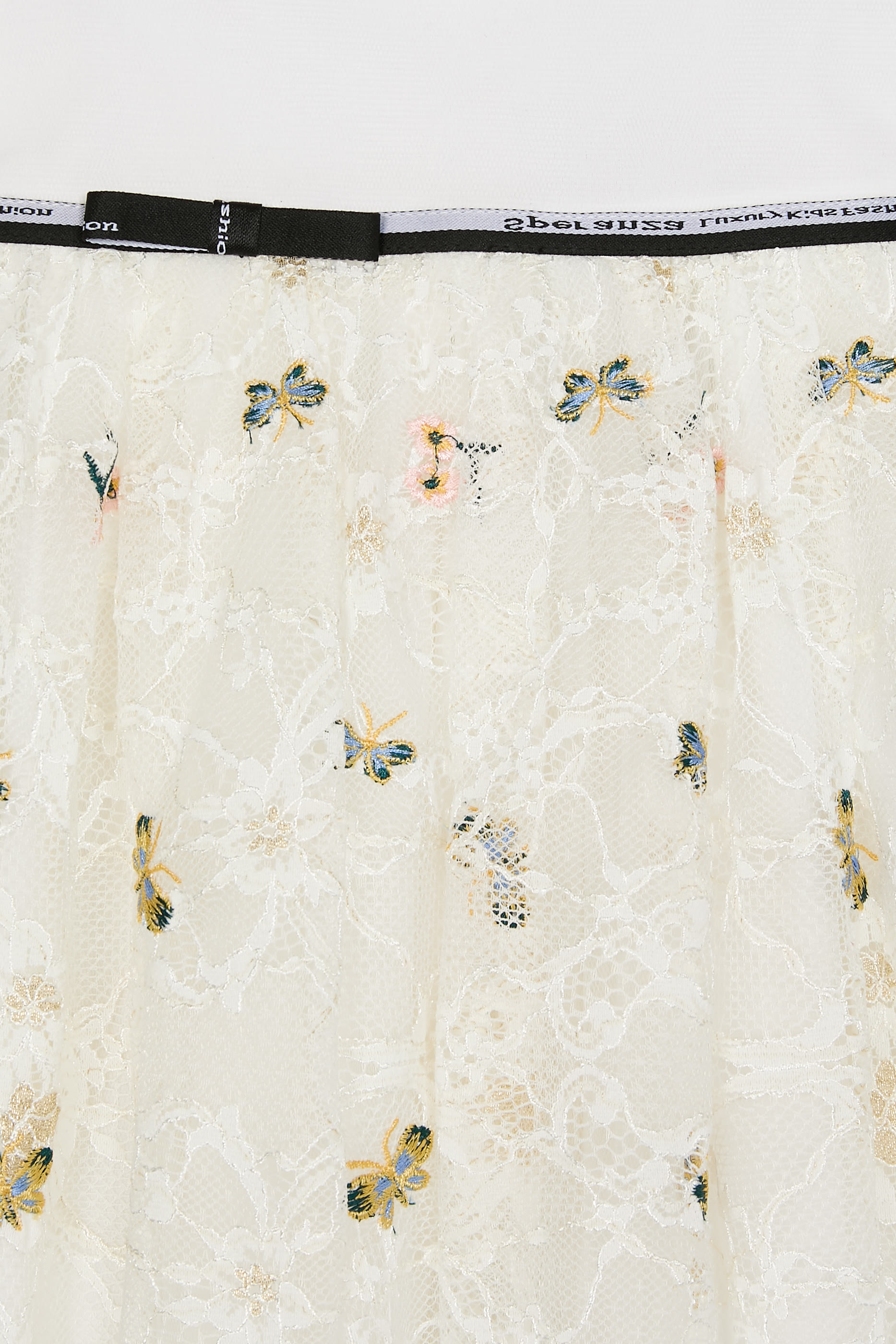 Kids  Lace Butterfly Embroidered Bonnet Dress Set
