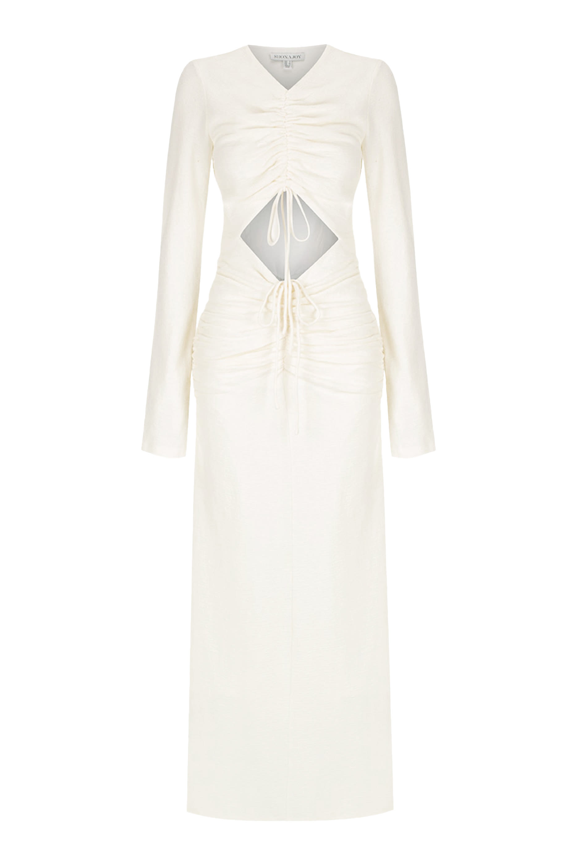 Beau Drawstring Gathered Maxi Dress