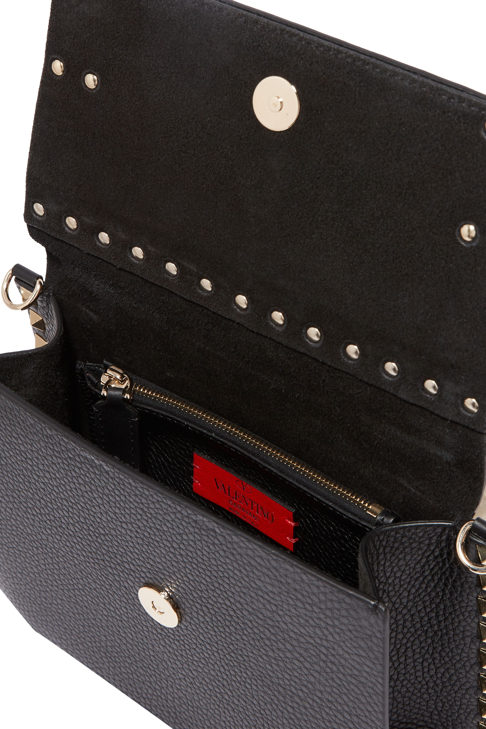 Platinum All-Around Rockstud Shoulder Bag